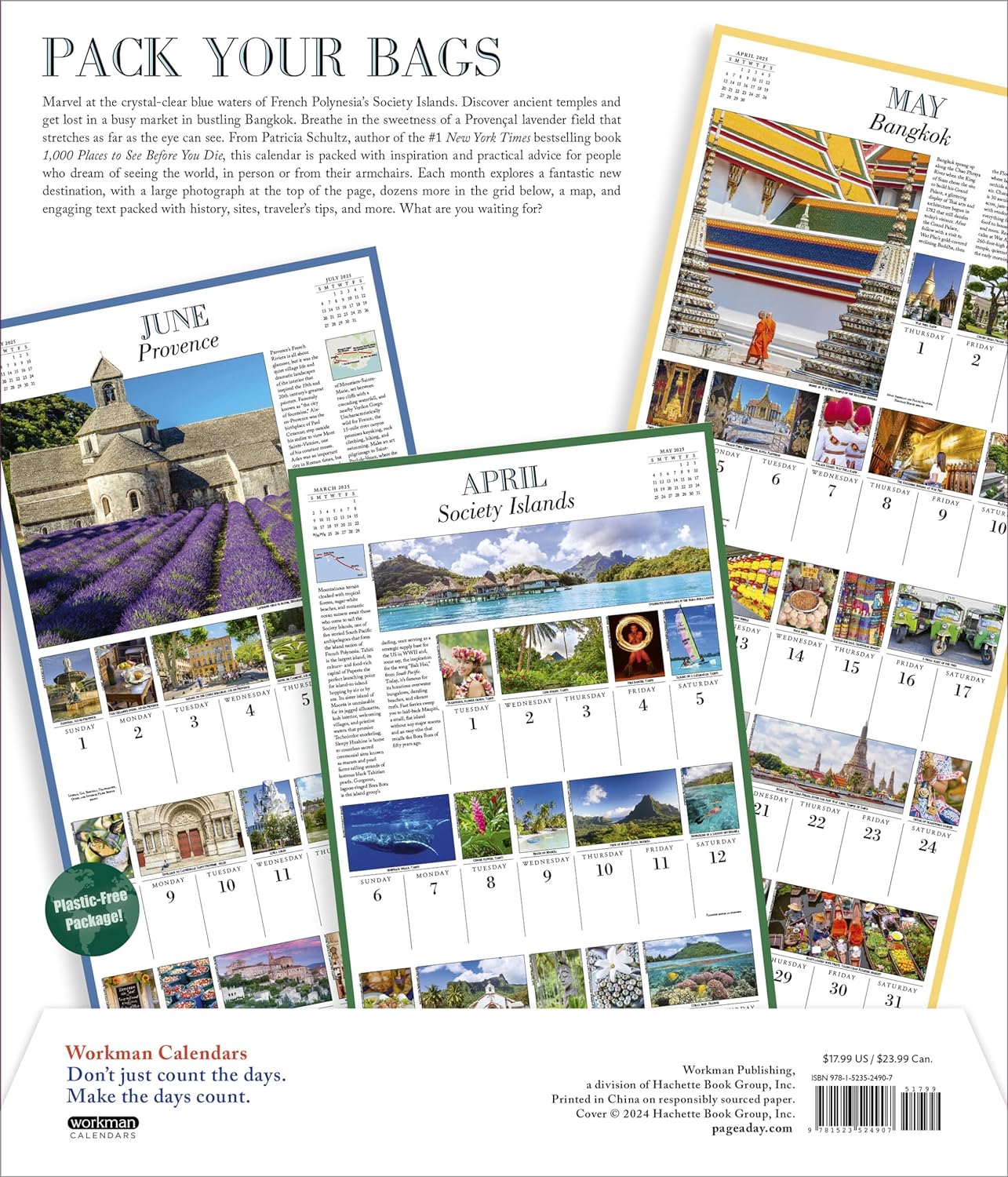 2025 1,000 Places to See Before You Die Picture-A-Day - Deluxe Wall Calendar