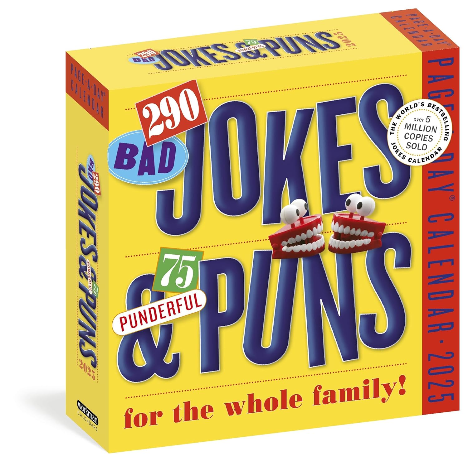 2025 290 Bad Jokes & 75 Punderful Puns - Daily Boxed Page-A-Day Calendar