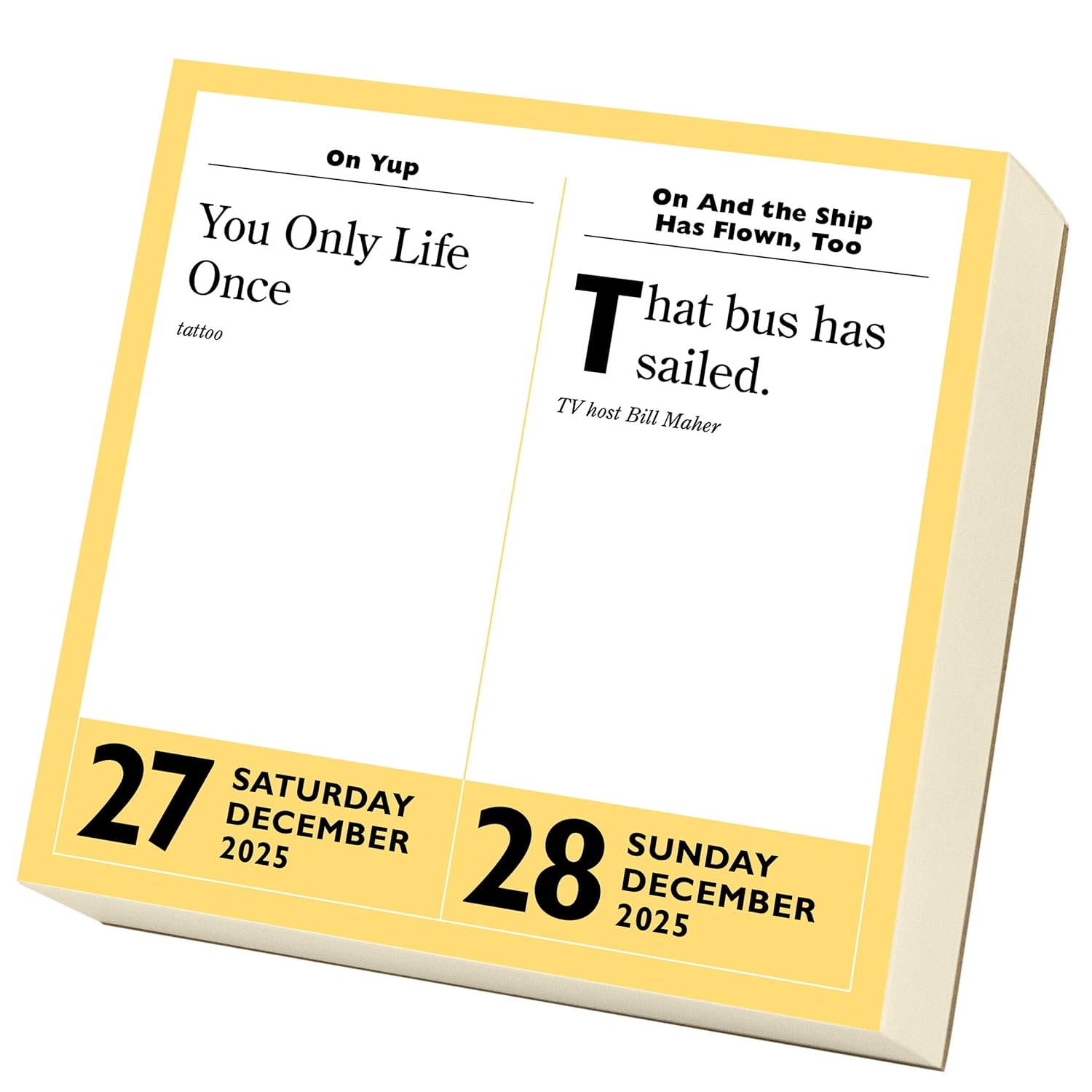 2025 365 Stupidest Things Ever Said - Daily Boxed Page-A-Day Calendar