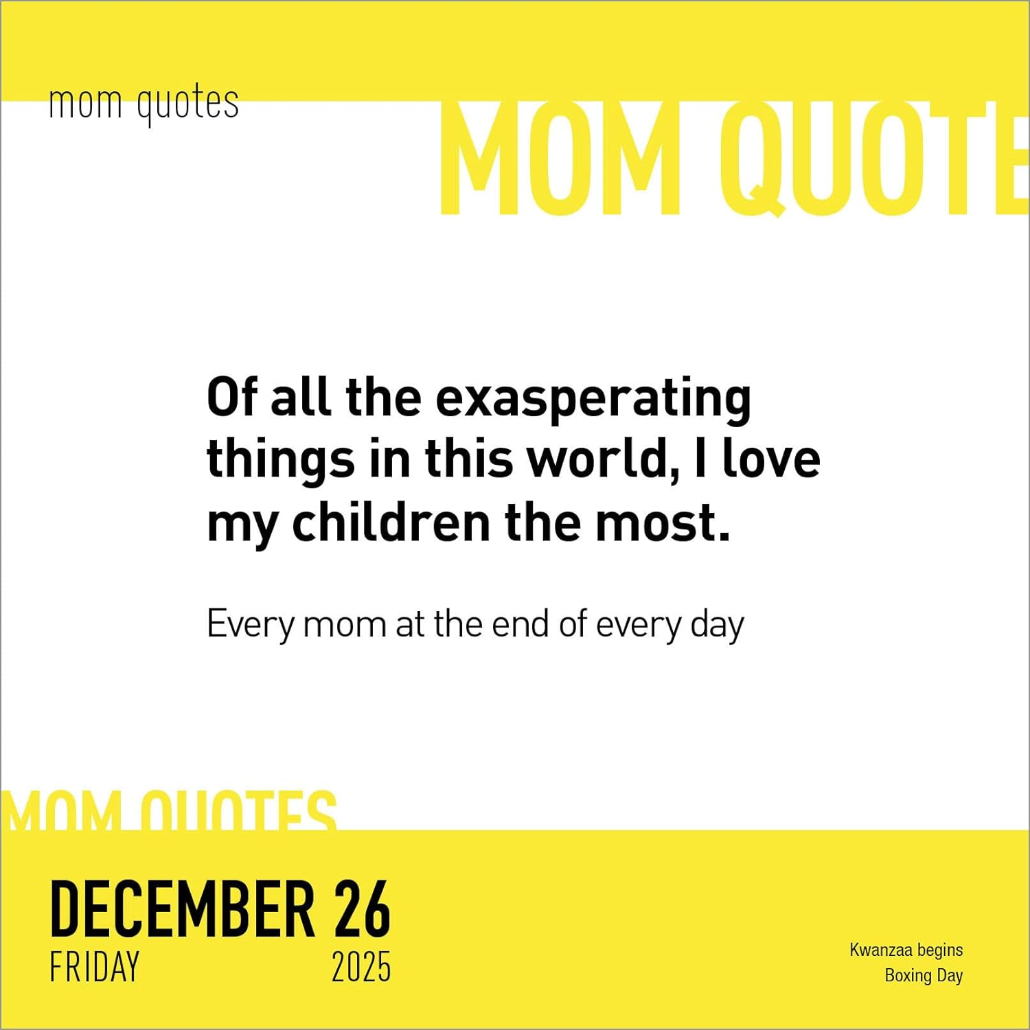 2025 Mom Life - Daily Boxed Page-A-Day Calendar