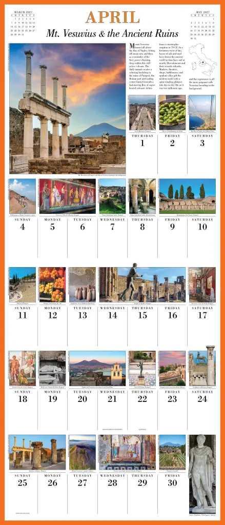 2027 365 Days in Italy Picture-A-Day - Deluxe Wall Calendar