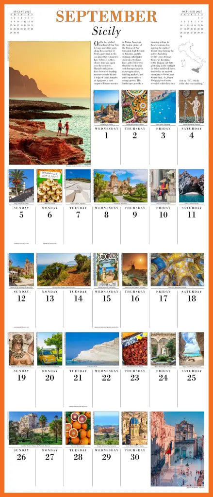 2027 365 Days in Italy Picture-A-Day - Deluxe Wall Calendar