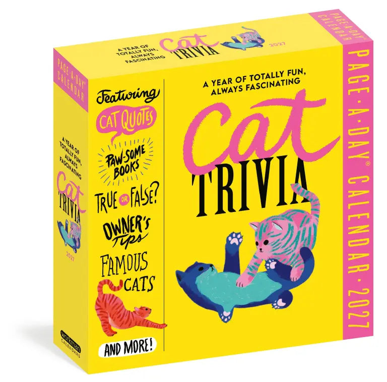 2027 Cat Trivia - Daily Boxed Page-A-Day Calendar