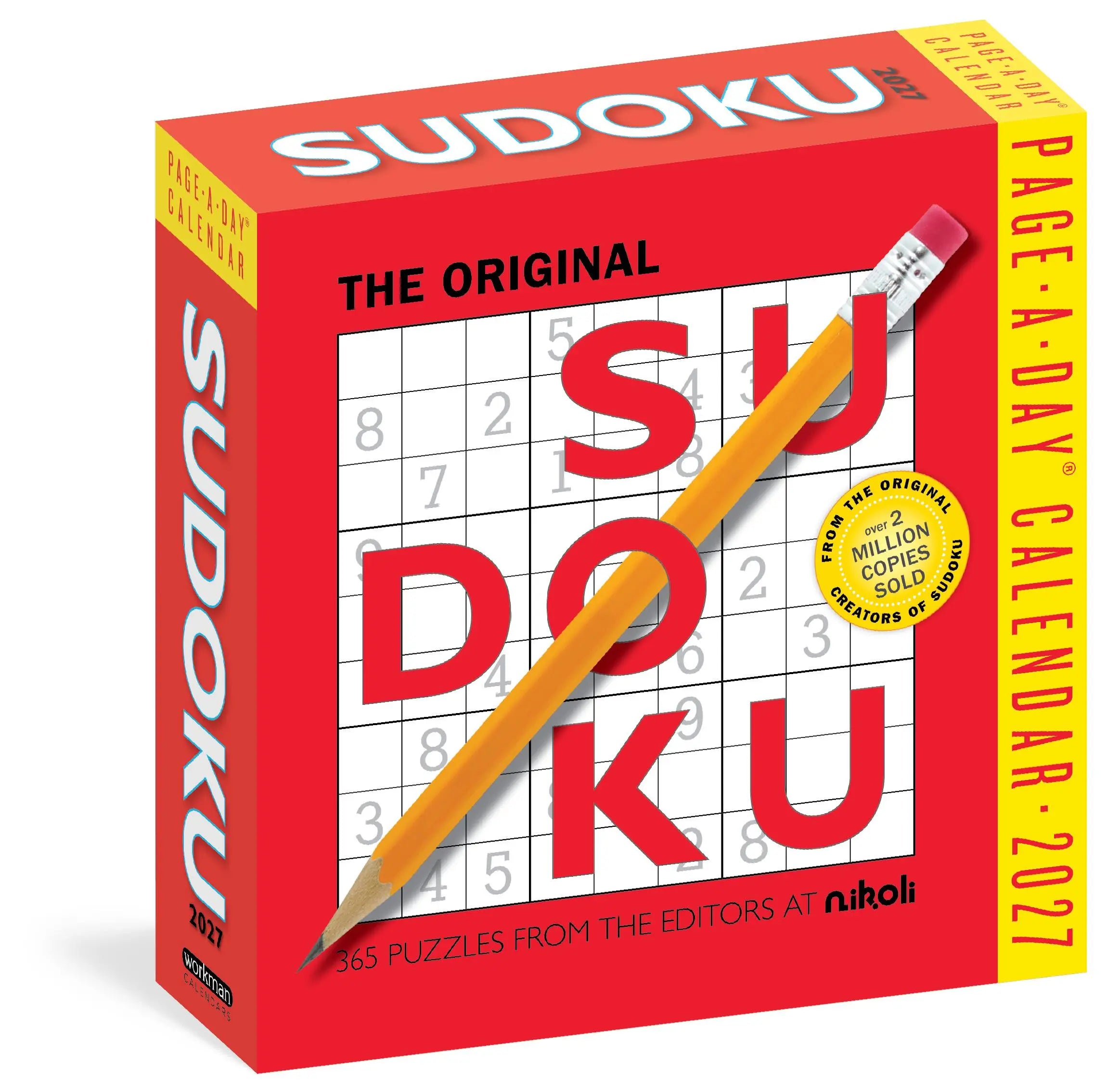 2027 Original Sudoku - Daily Boxed Page-A-Day Calendar