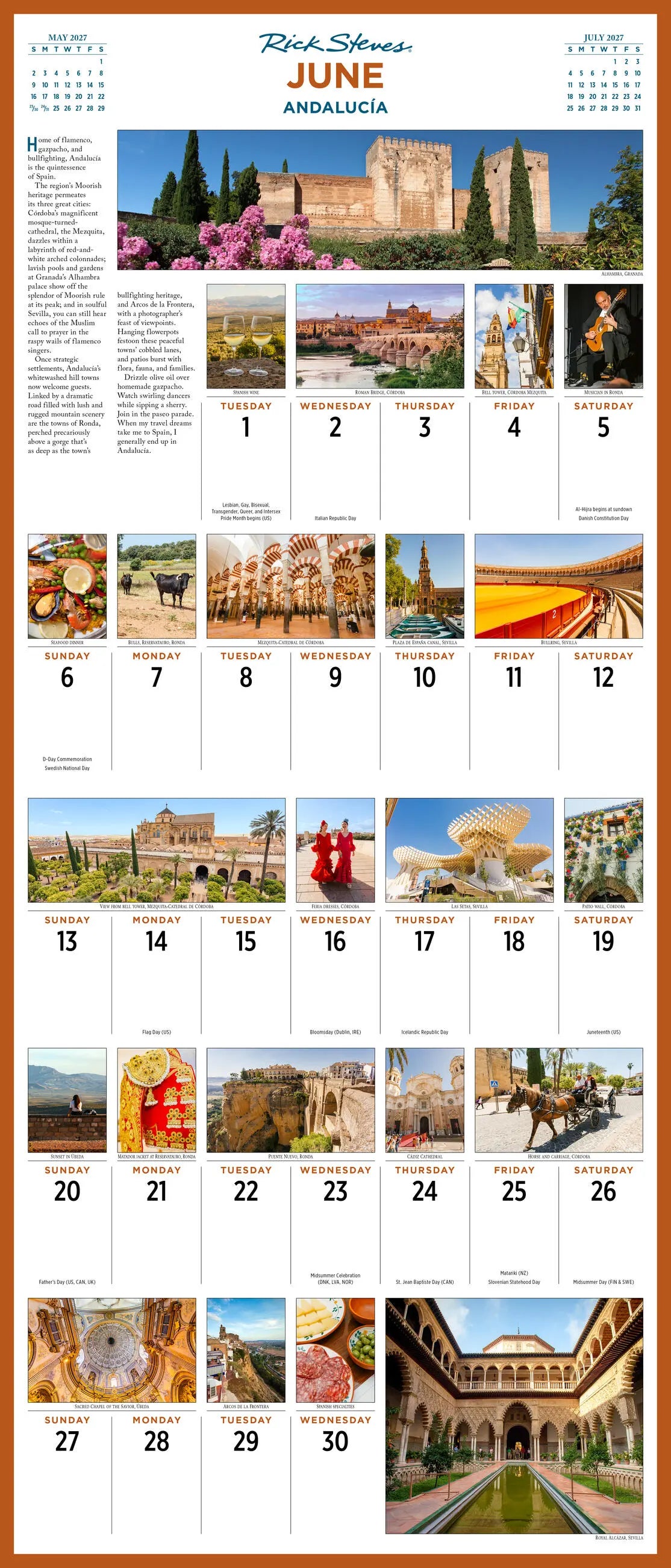 2027 Rick Steves' Europe Picture-A-Day - Deluxe Wall Calendar