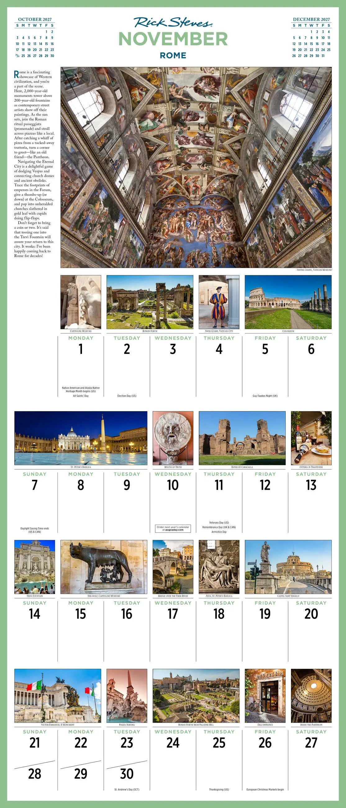 2027 Rick Steves' Europe Picture-A-Day - Deluxe Wall Calendar