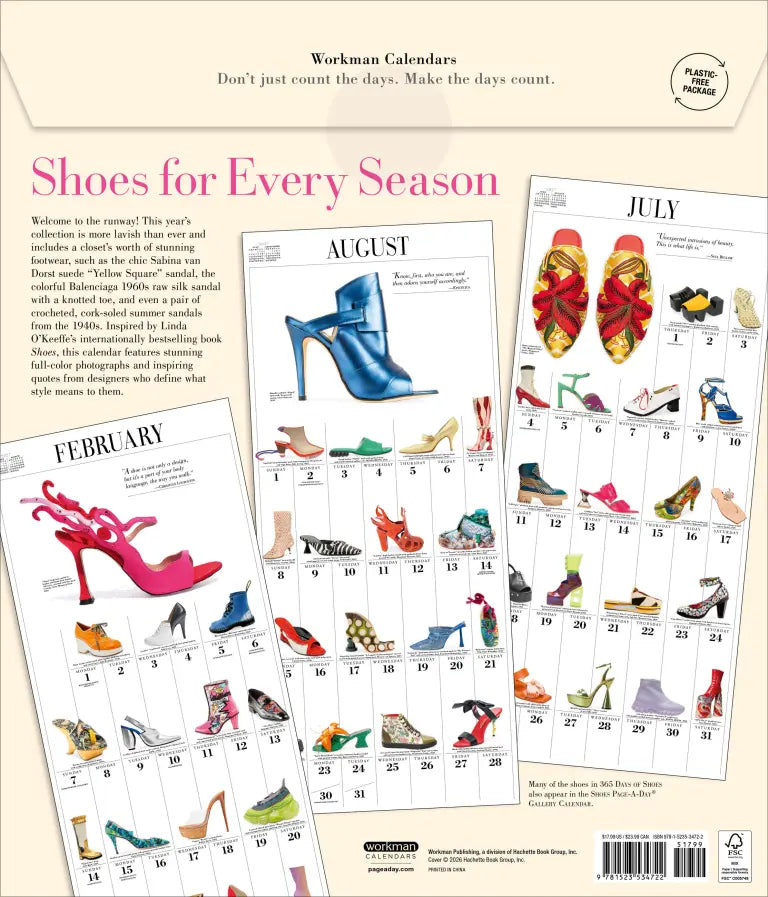 2027 365 Days of Shoes Picture-A-Day - Deluxe Wall Calendar