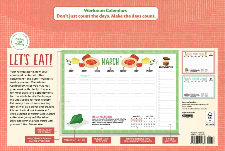 2027 Kitchen Companion Page-A-Week® - Magnetic Wall Calendar