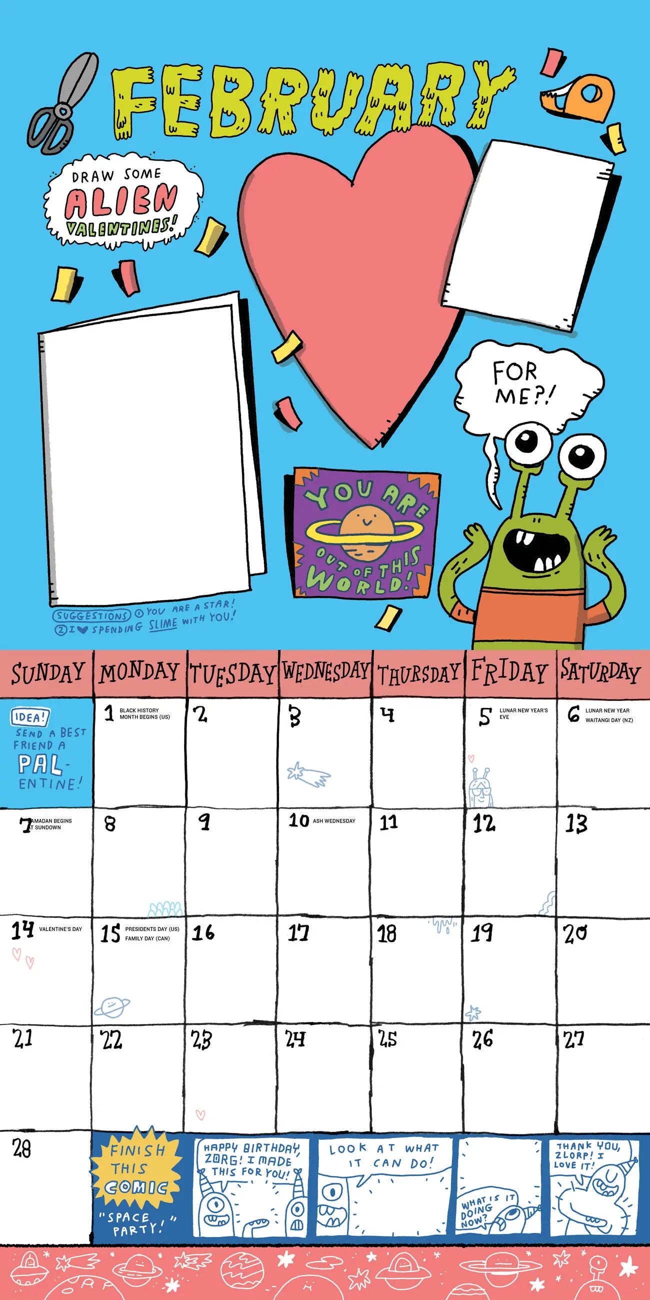 2027 Kid's Awesome Activity - Square Wall Calendar