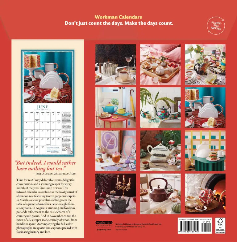 2027 Collectible Teapot - Square Wall Calendar