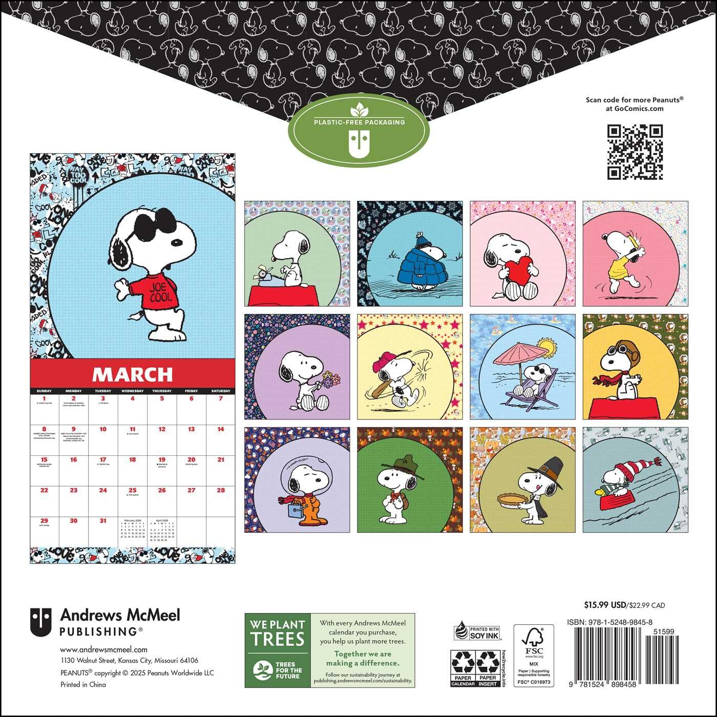 2026 Snoopy - Square Wall Calendar