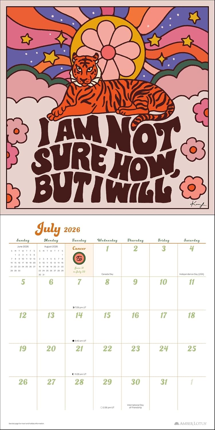 2026 Kira Cyan: Funky Daze - Square Wall Calendar