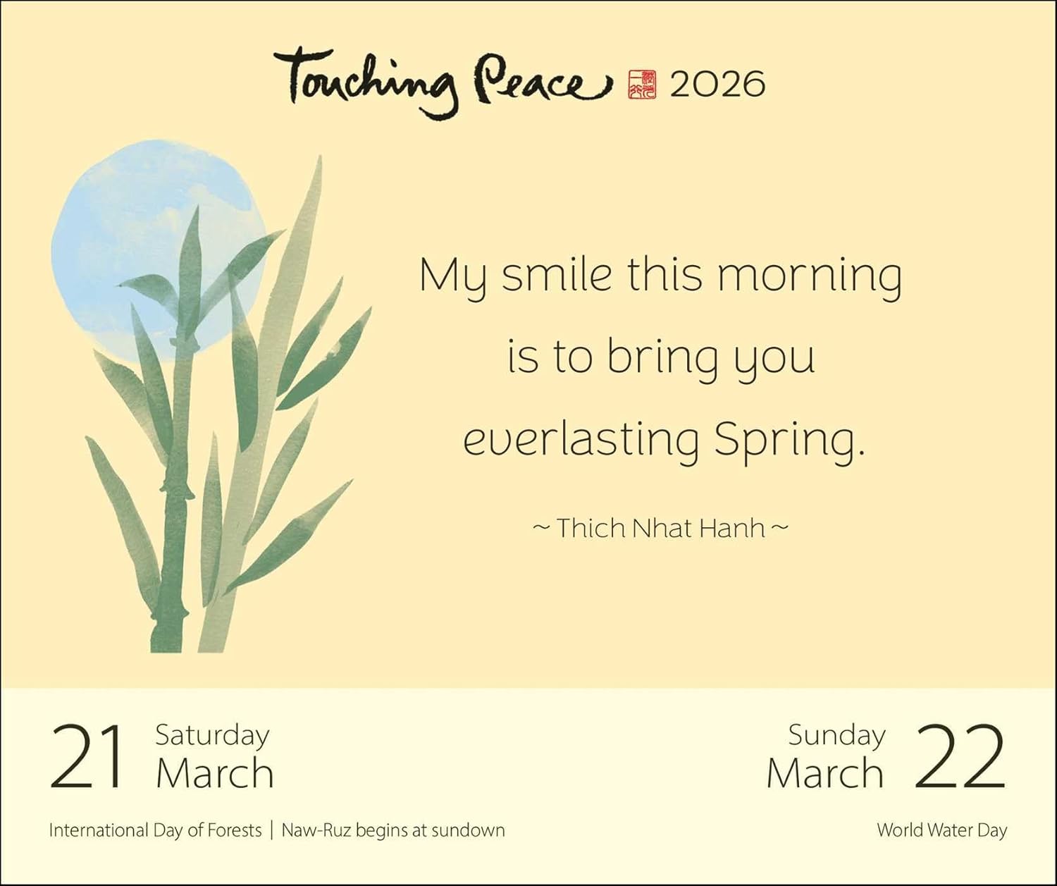 2026 Touching Peace: Thich Nhat Hanh - Boxed Page-A-Day