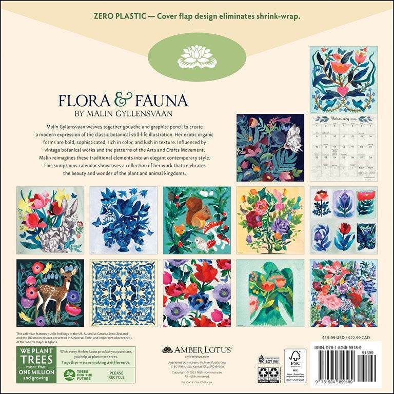 2026 Flora & Fauna - Square Wall Calendar
