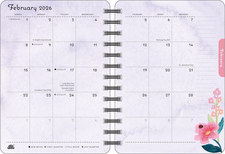 2026 Flora & Fauna - Monthly & Weekly Diary/Planner