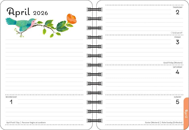 2026 Flora & Fauna - Monthly & Weekly Diary/Planner
