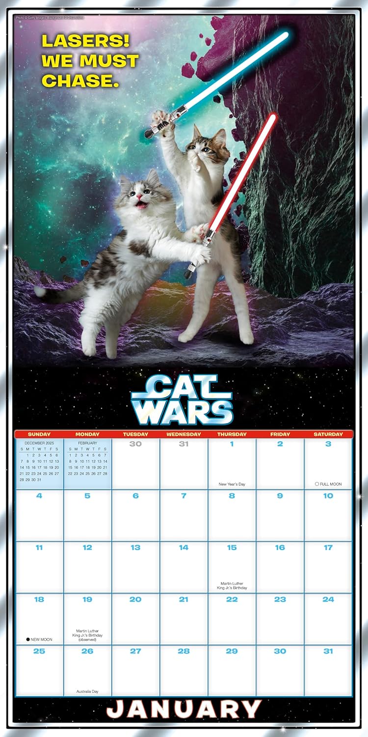 2026 Cat Wars - Square Wall Calendar