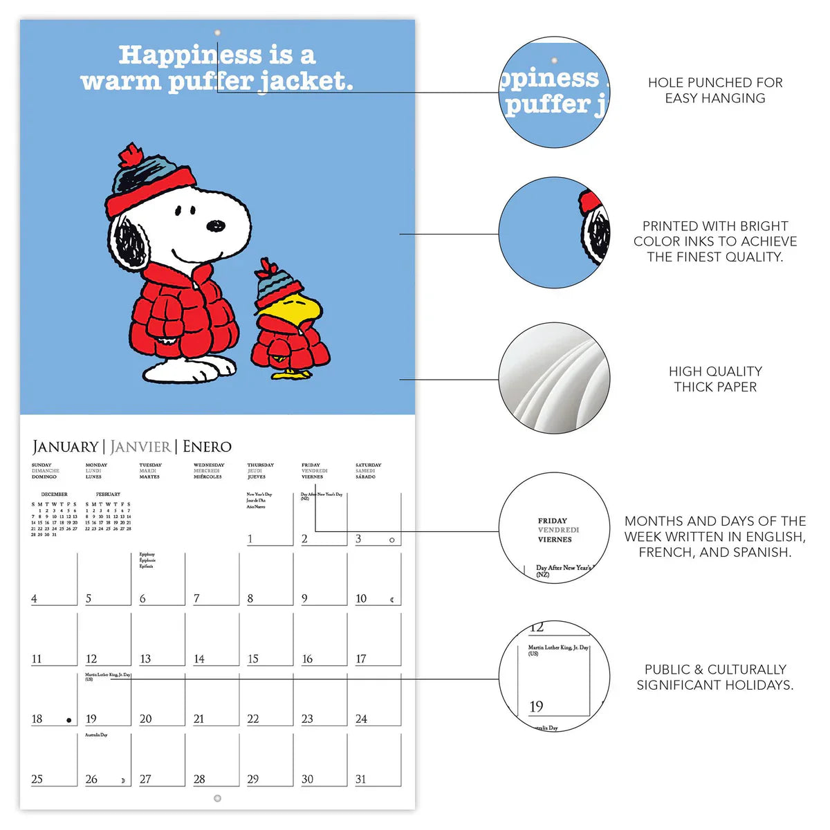 2026 Peanuts - Square Wall Calendar