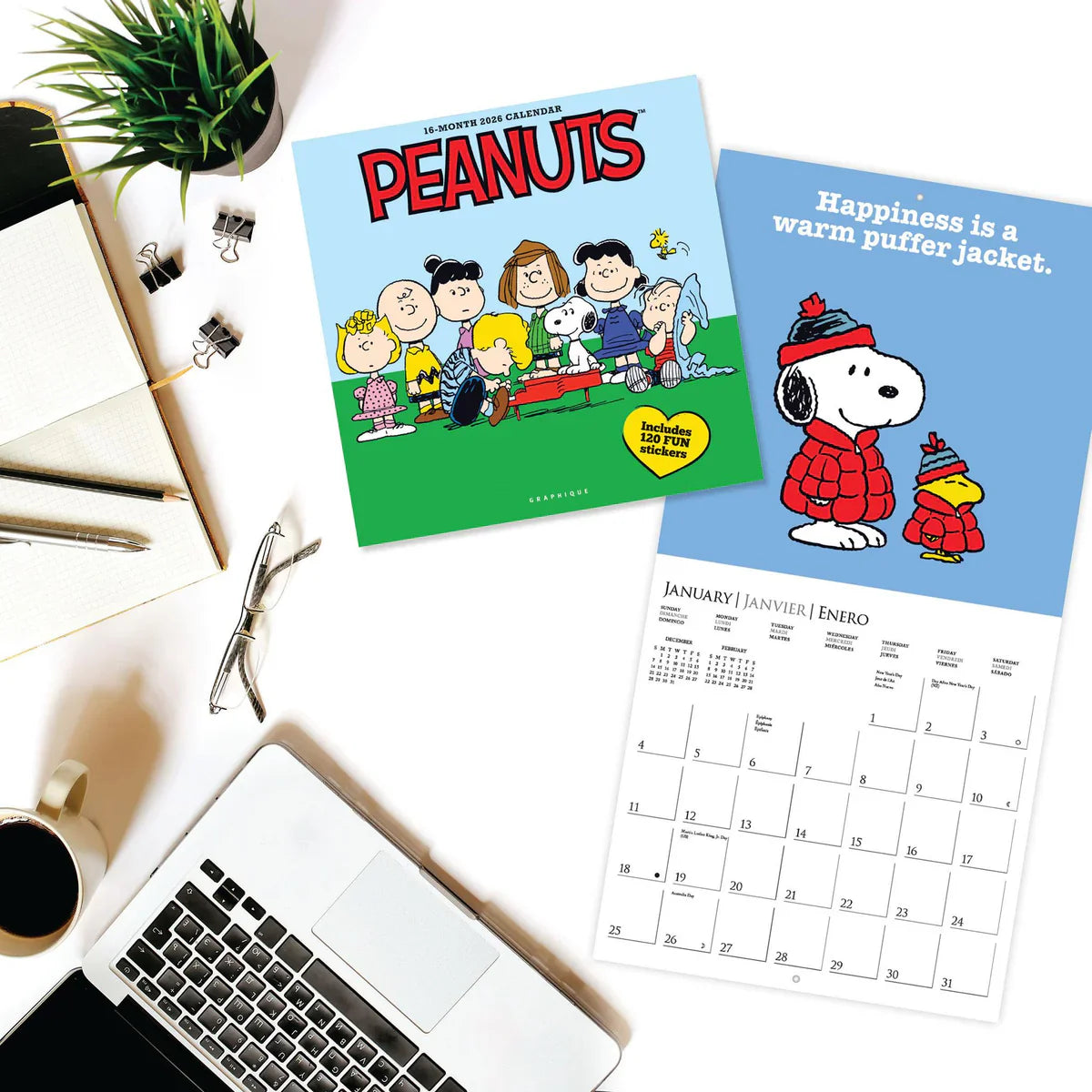 2026 Peanuts - Square Wall Calendar