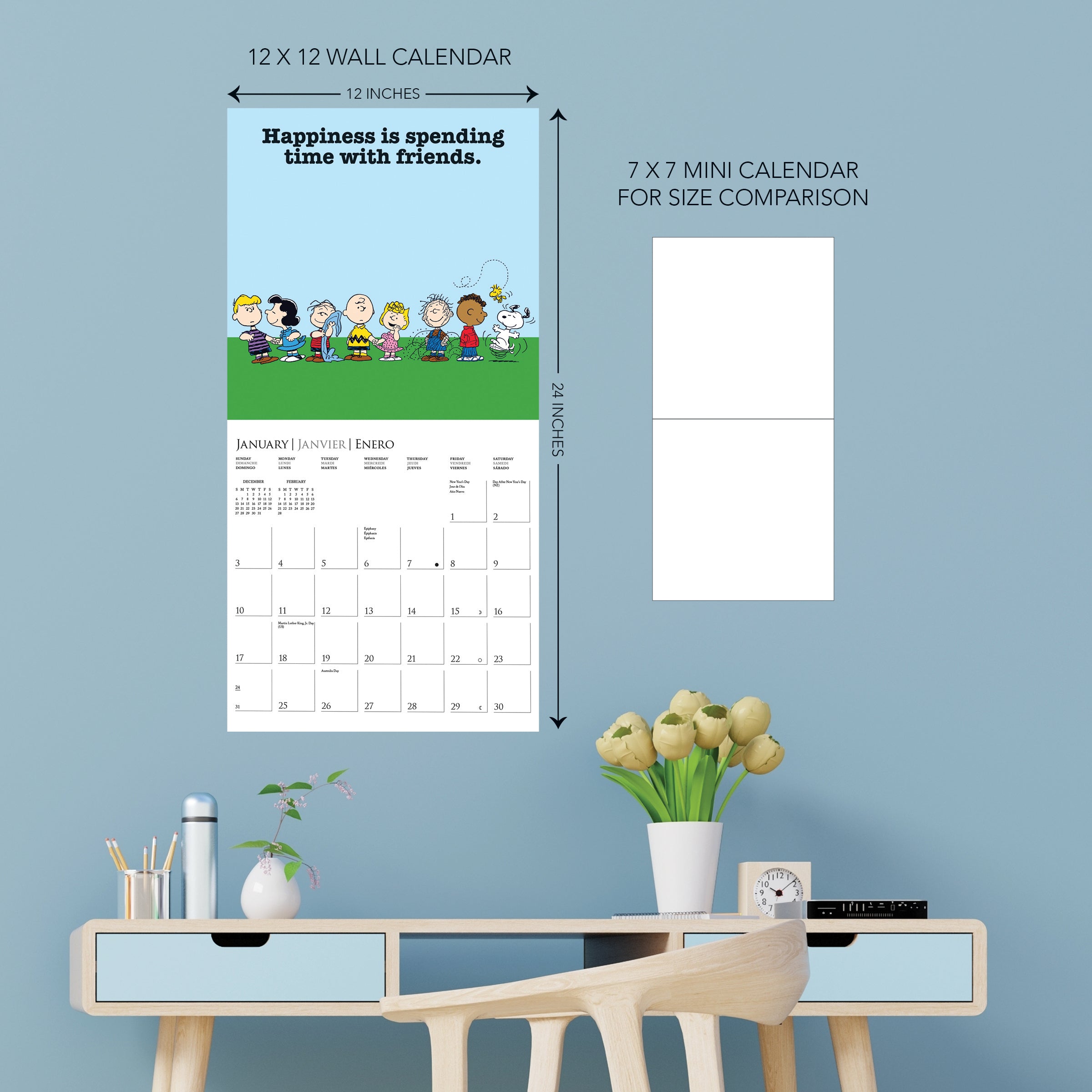 2027 Peanuts - Square Wall Calendar