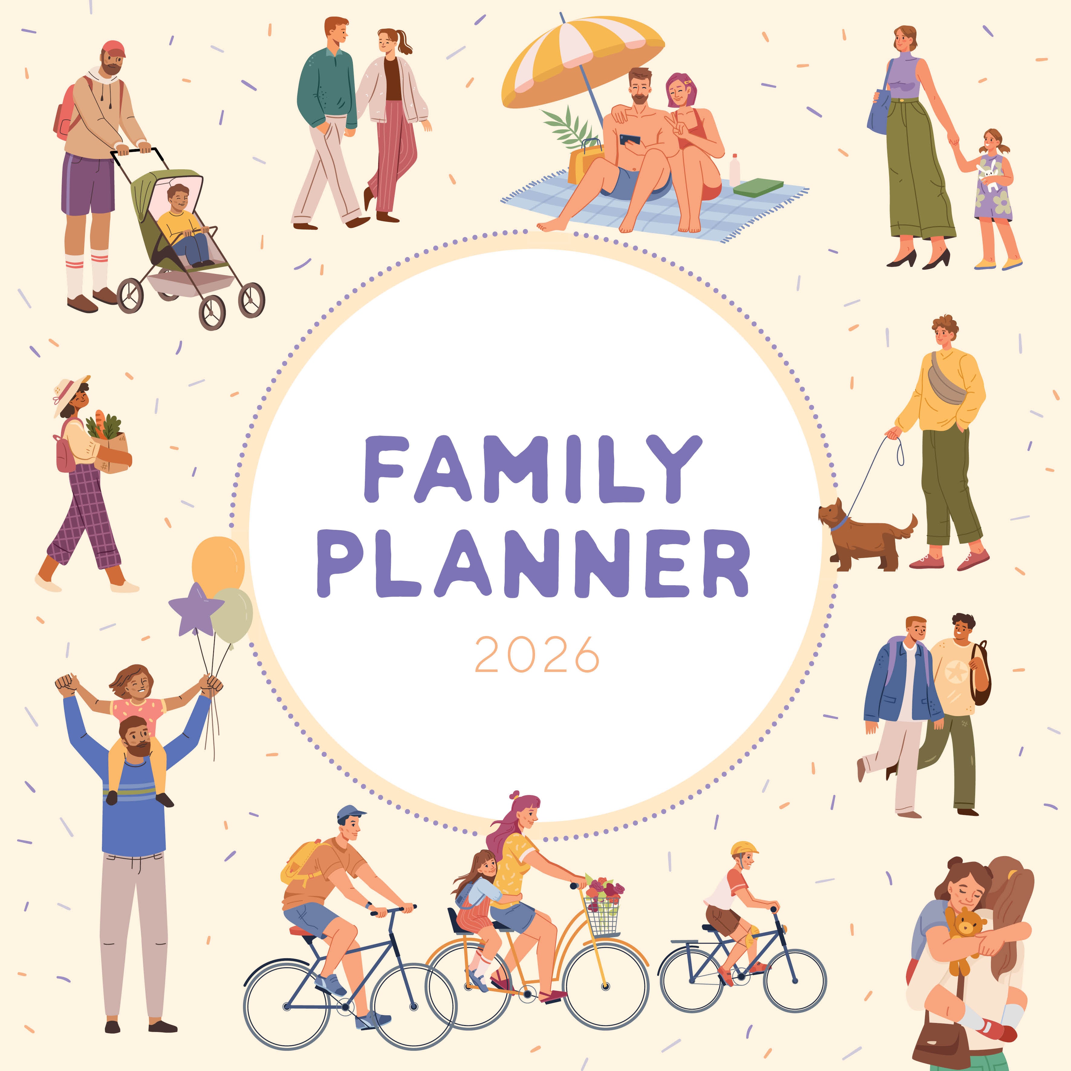 2026 Family Planner - Square Wall Calendar