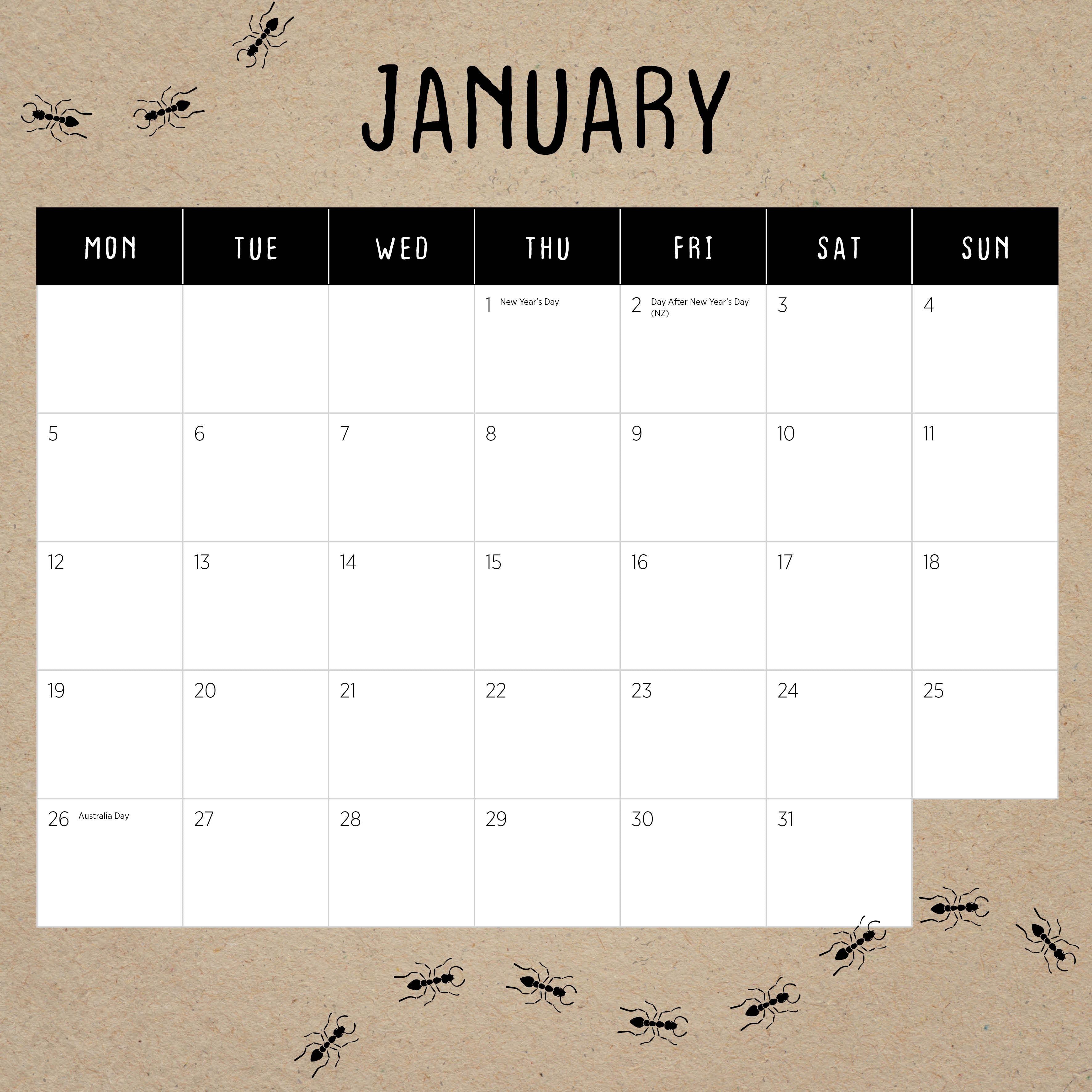 2026 Meerkats - Square Wall Calendar