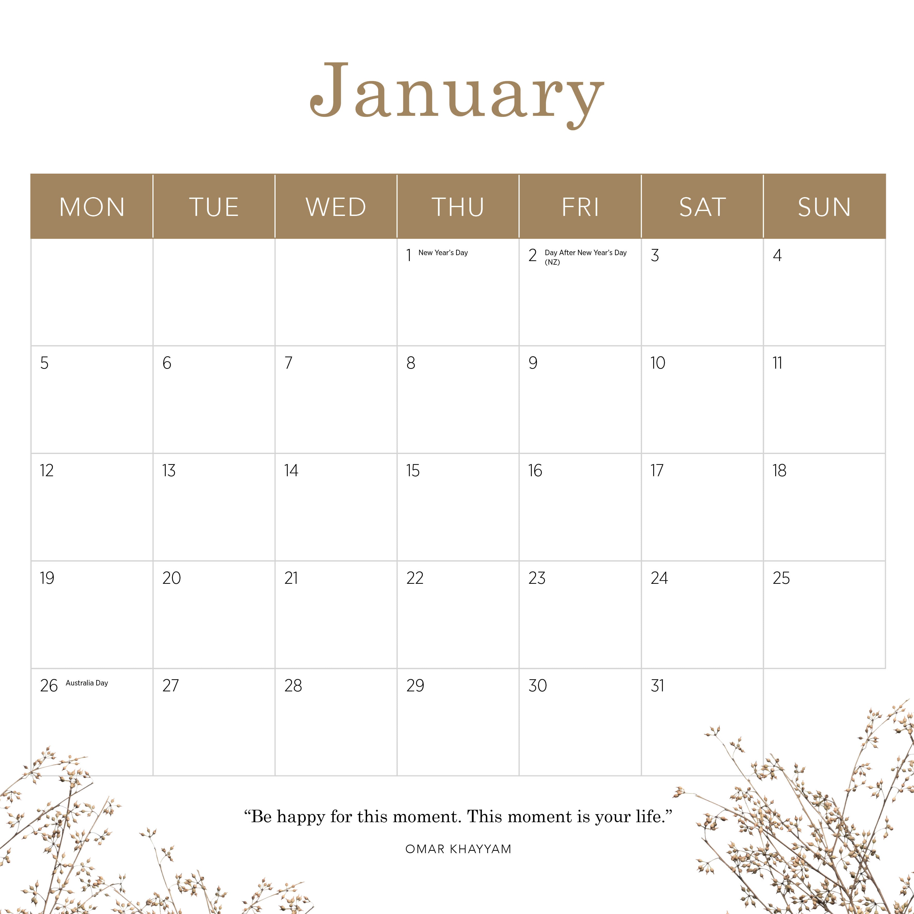 2026 Our Australia Country Collections - Square Wall Calendar