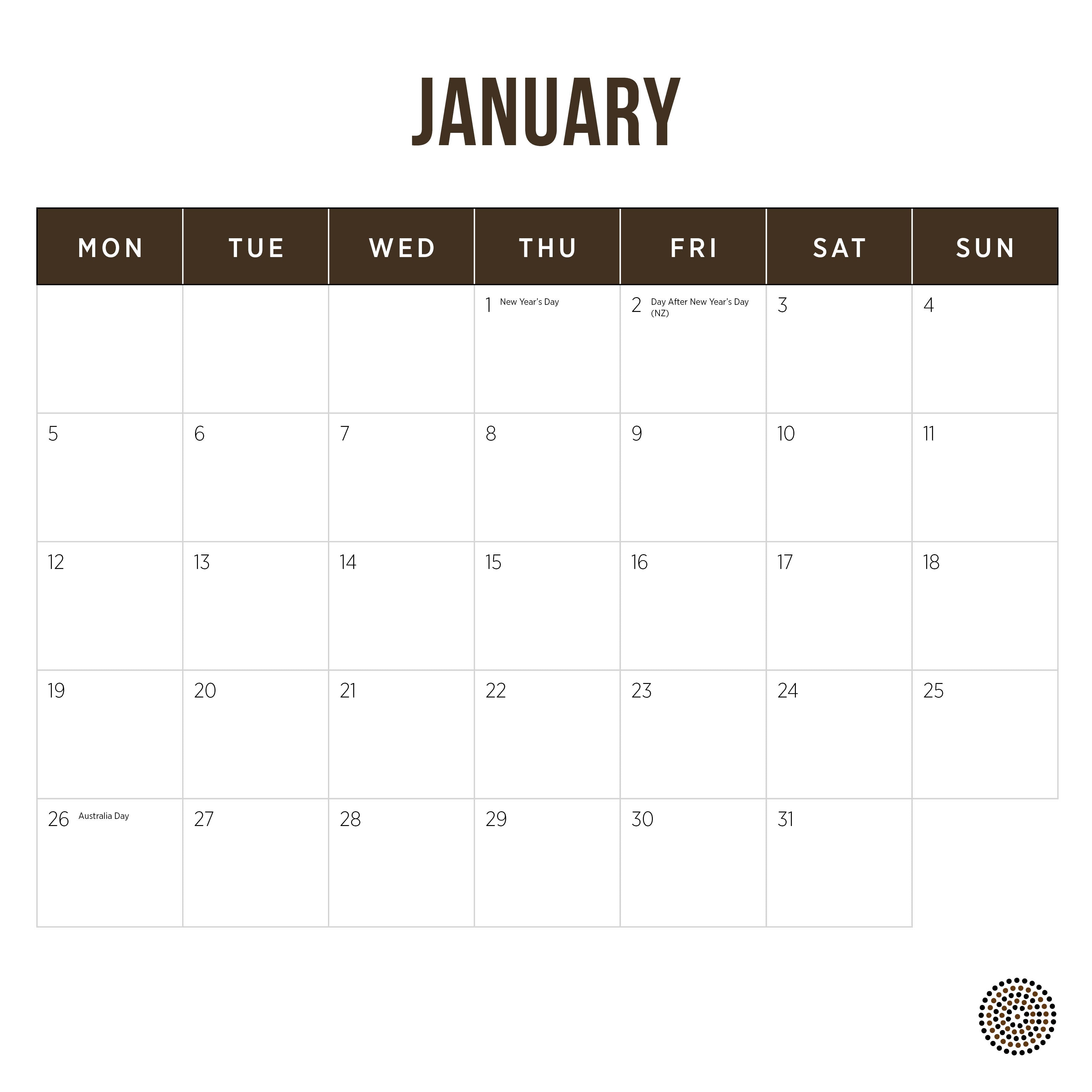 2026 Our Australia Dreamtime - Square Wall Calendar