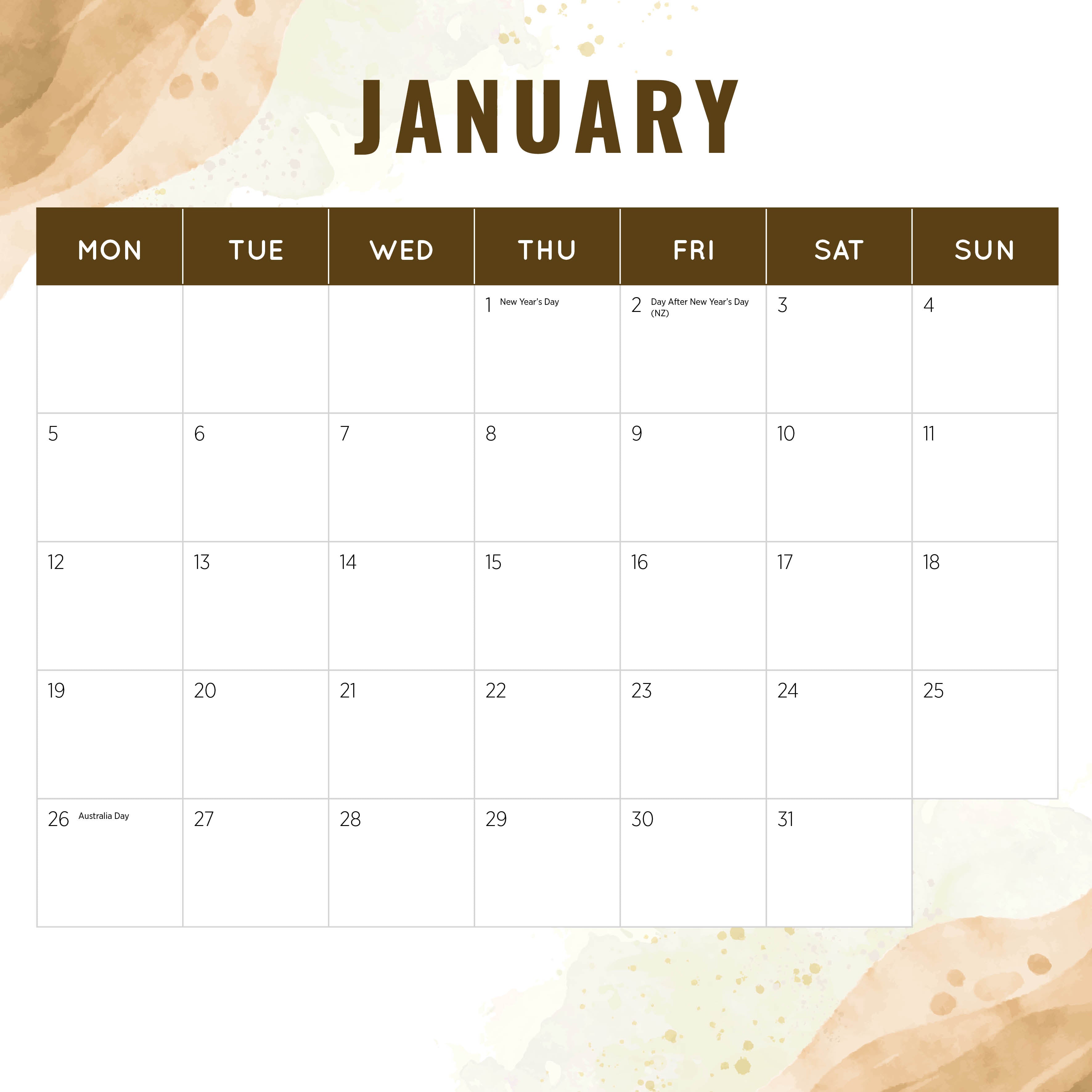 2026 World's Best National Parks - Square Wall Calendar