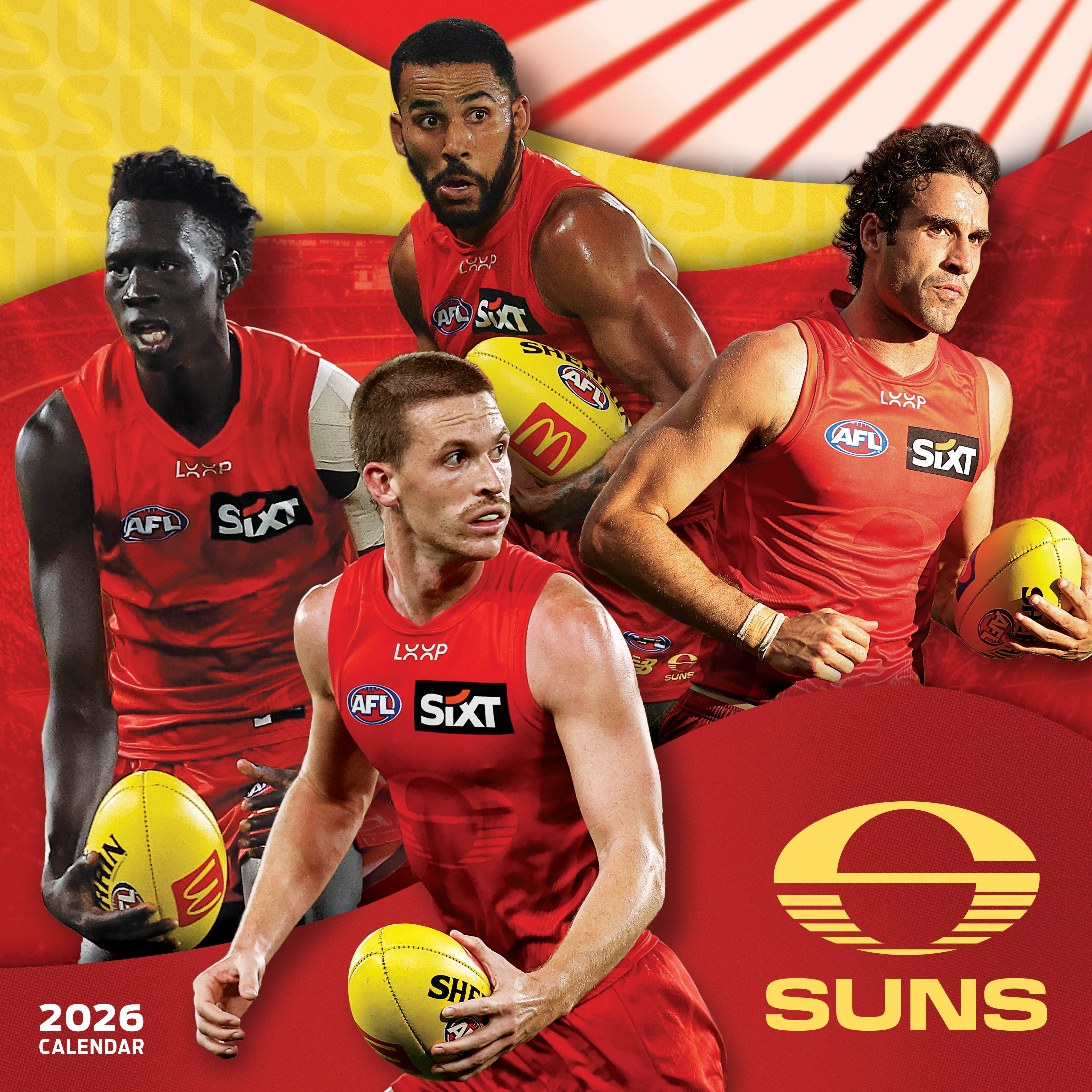 2026 AFL Gold Coast Suns - Square Wall Calendar