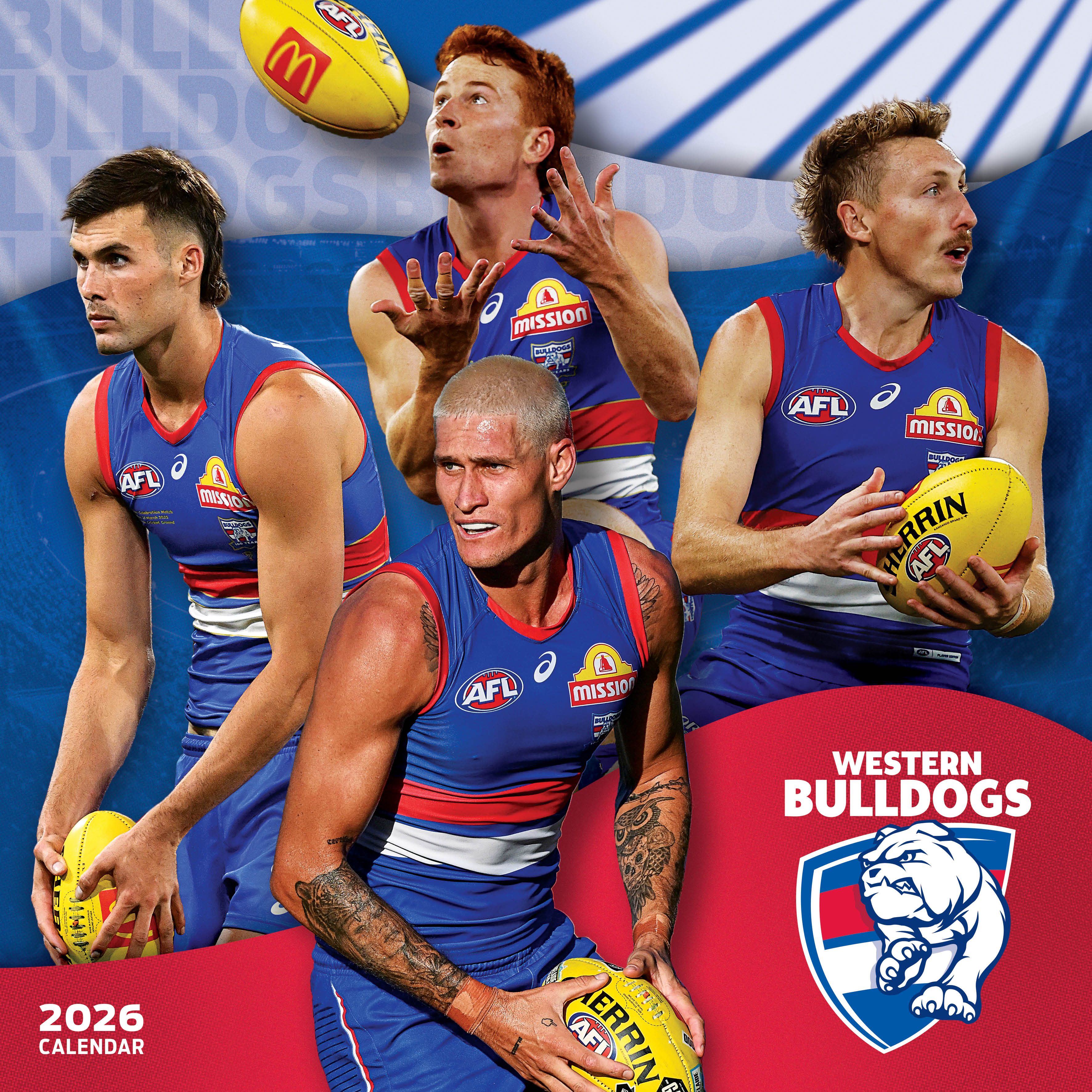 2026 AFL Western Bulldogs - Square Wall Calendar