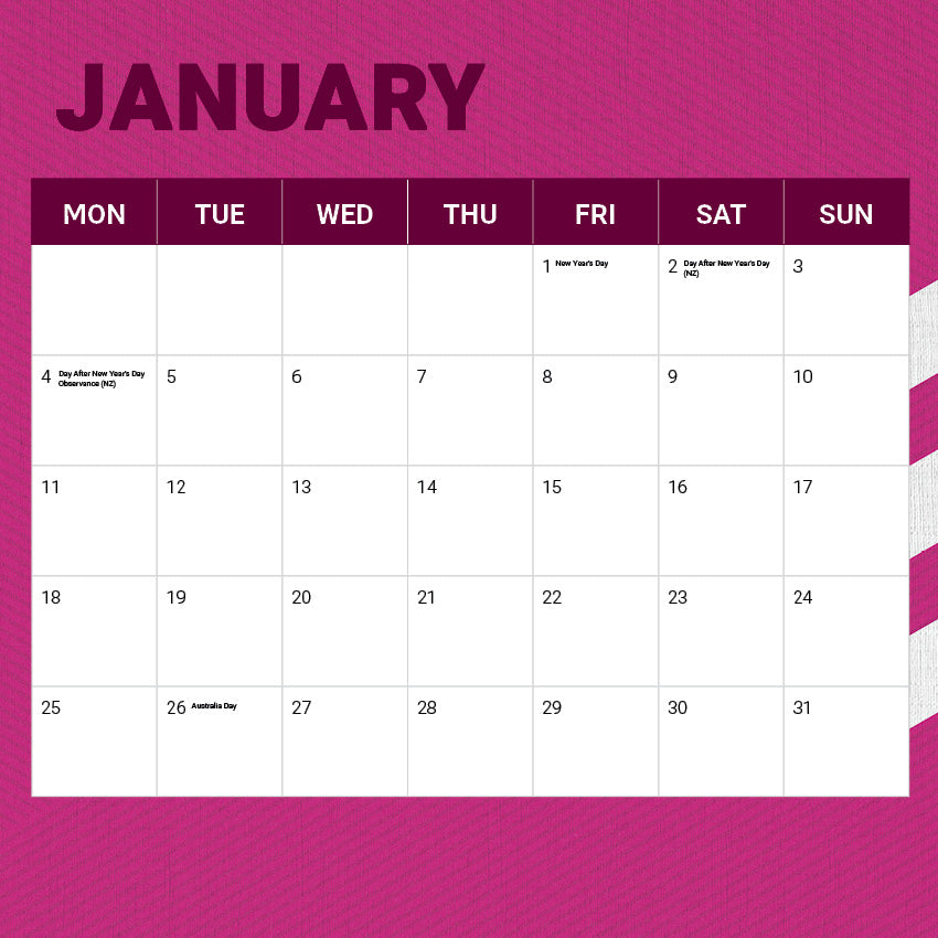 2027 NRL Manly Sea Eagles calendar – image 3