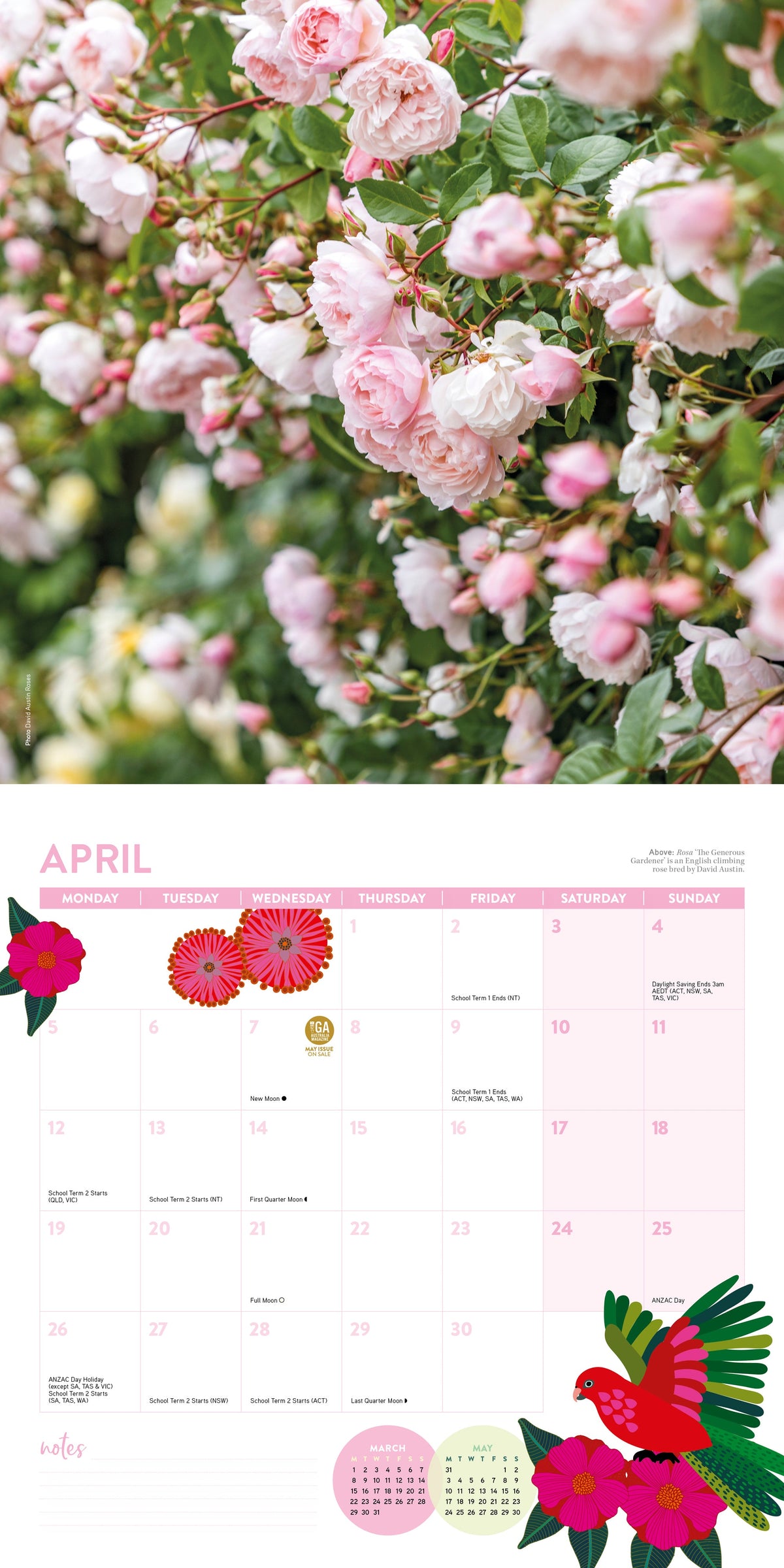 2027 ABC Gardening Australia - Square Wall Calendar — April spread