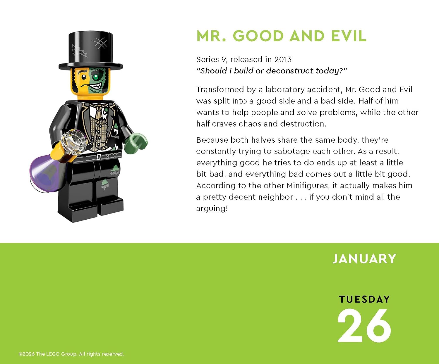 2027 LEGO Minifigure-a-Day - Daily Boxed Page-A-Day Calendar