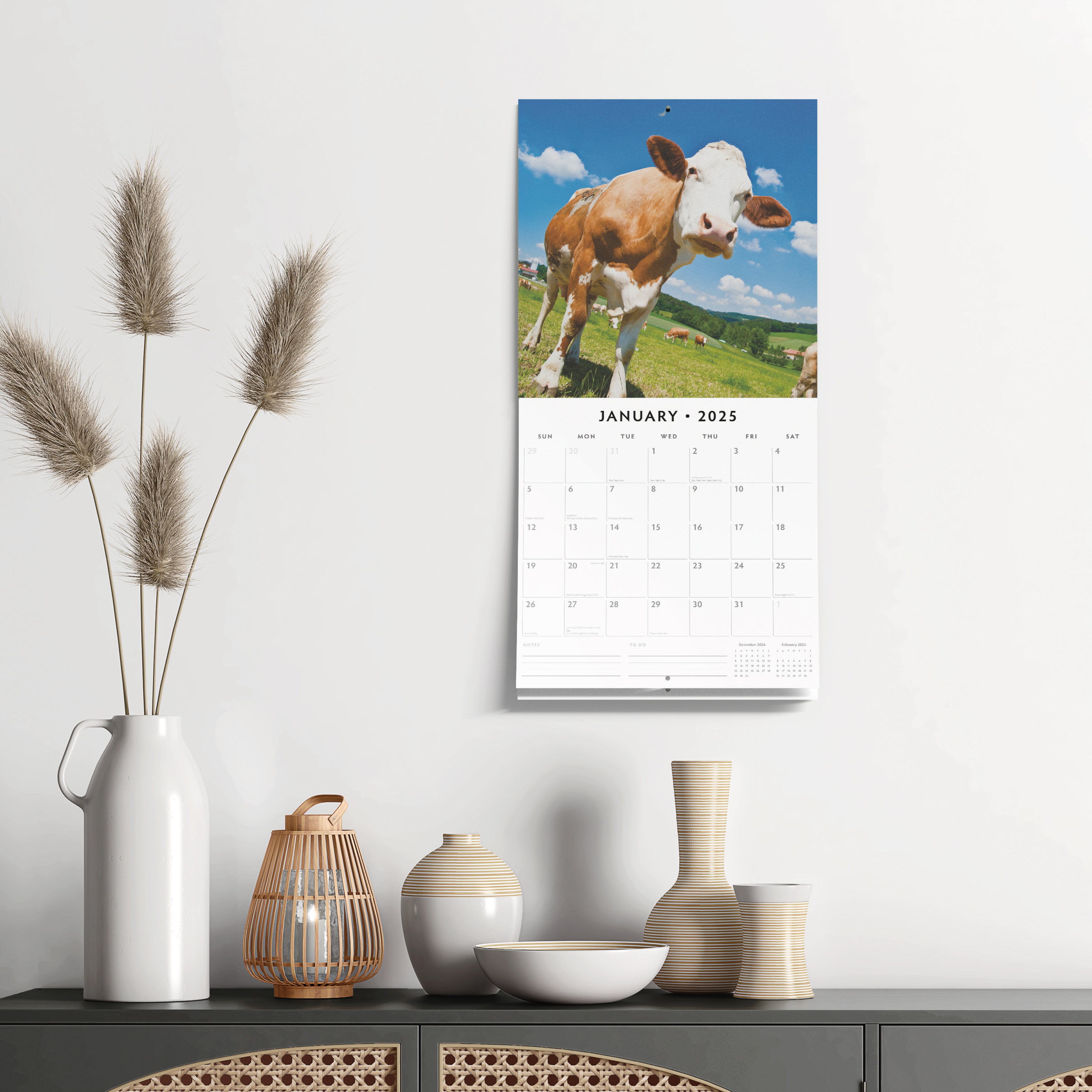 2025 Cows - Square Wall Calendar