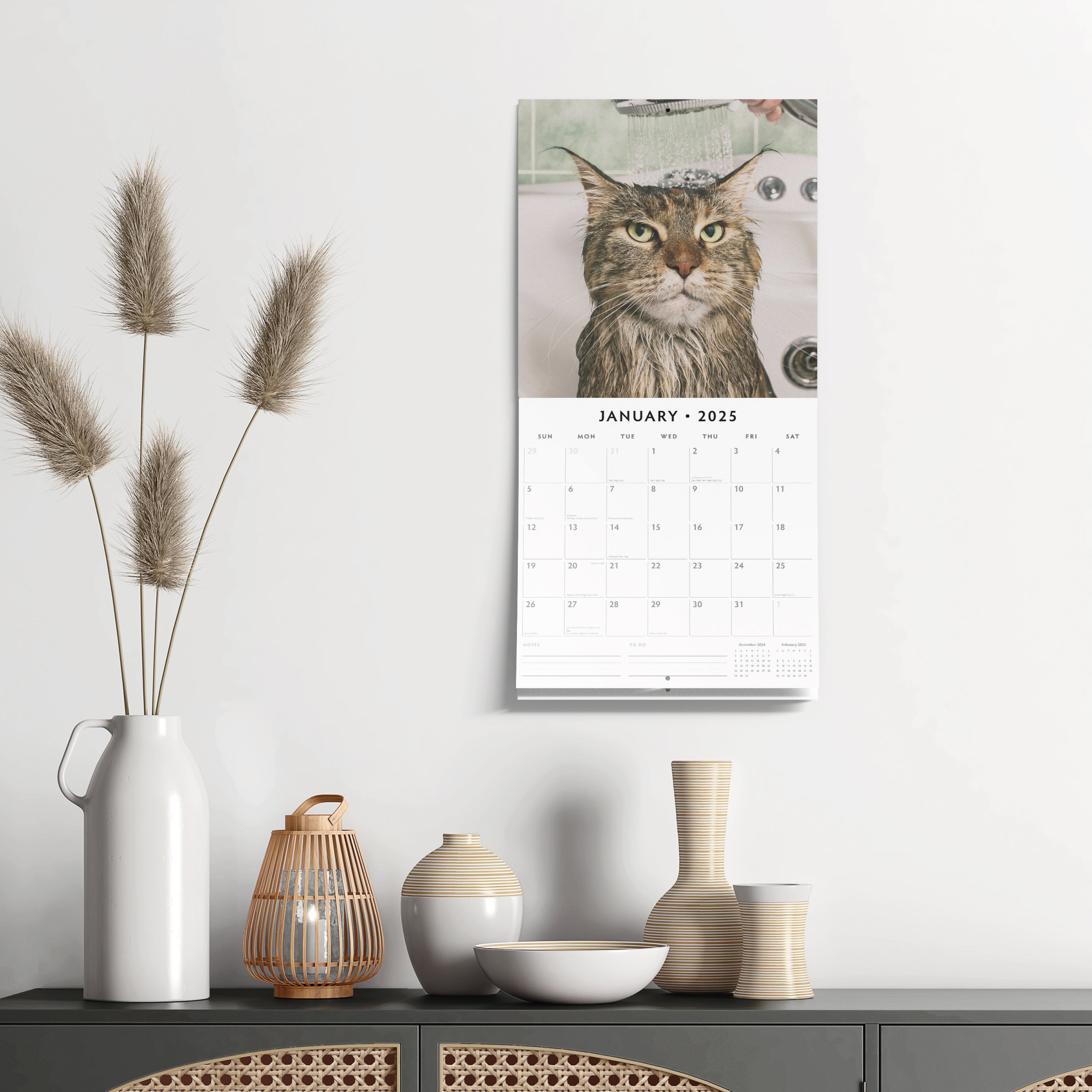 2025 Funny Cats - Square Wall Calendar