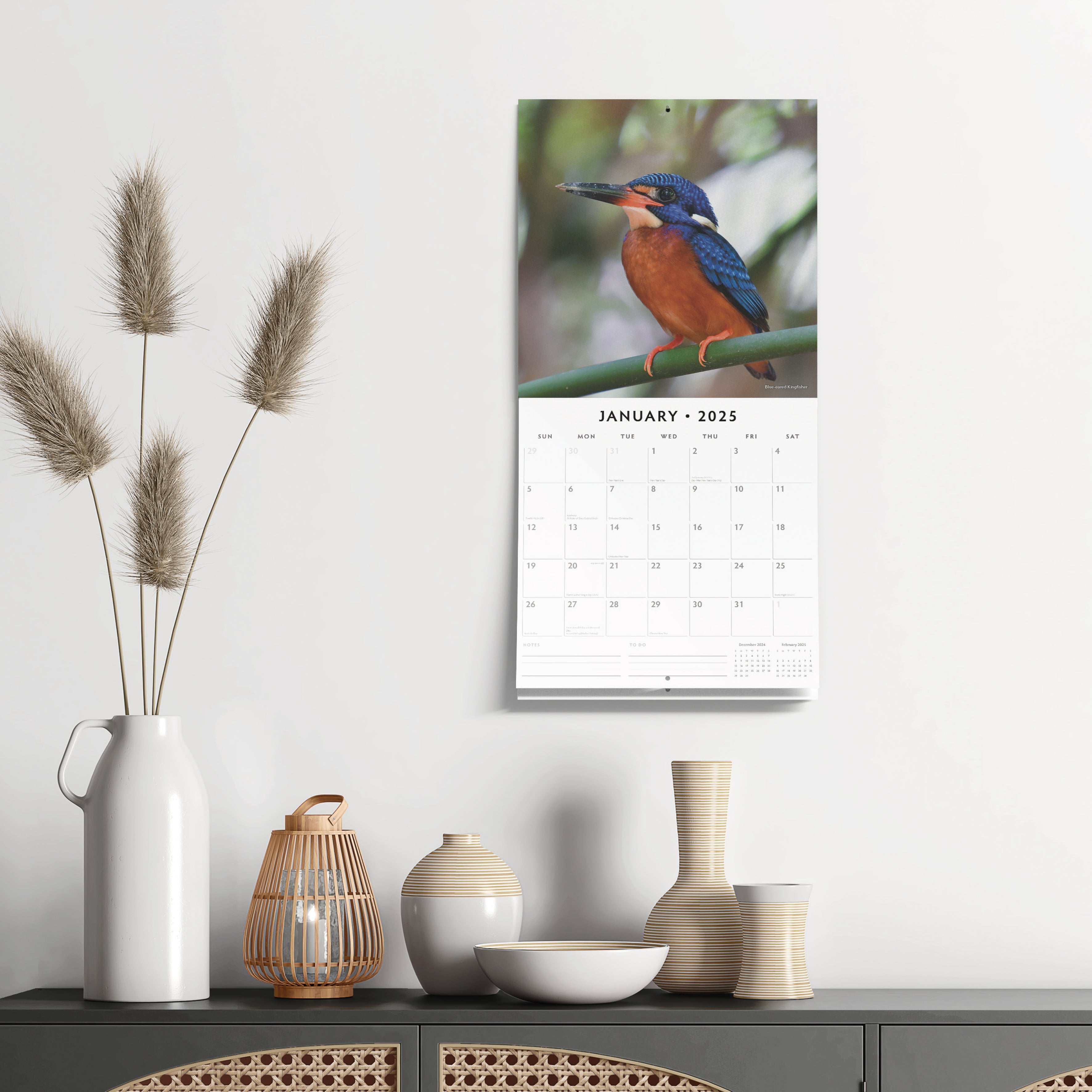 2025 Kingfishers - Square Wall Calendar