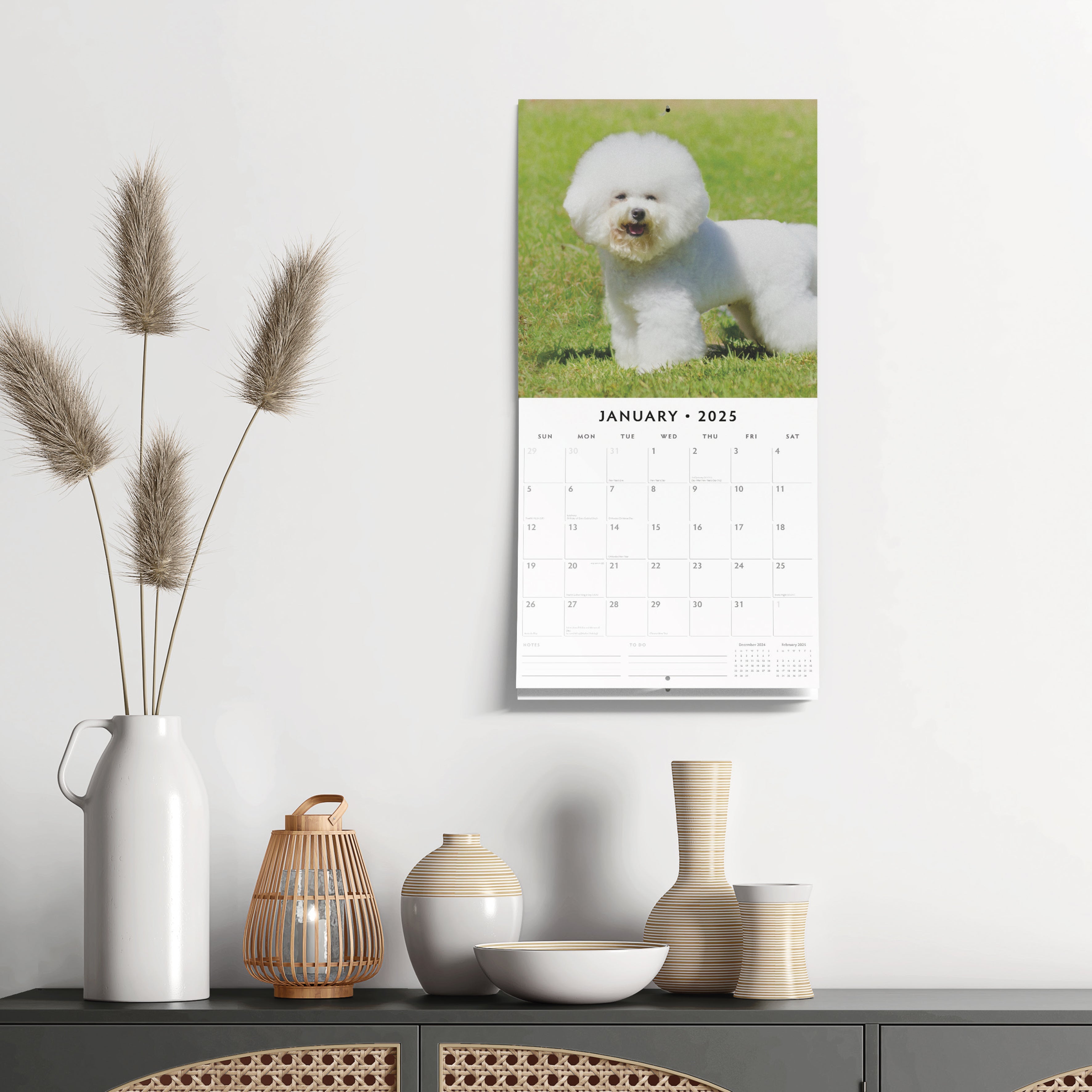 2025 Bichons Frises - Square Wall Calendar