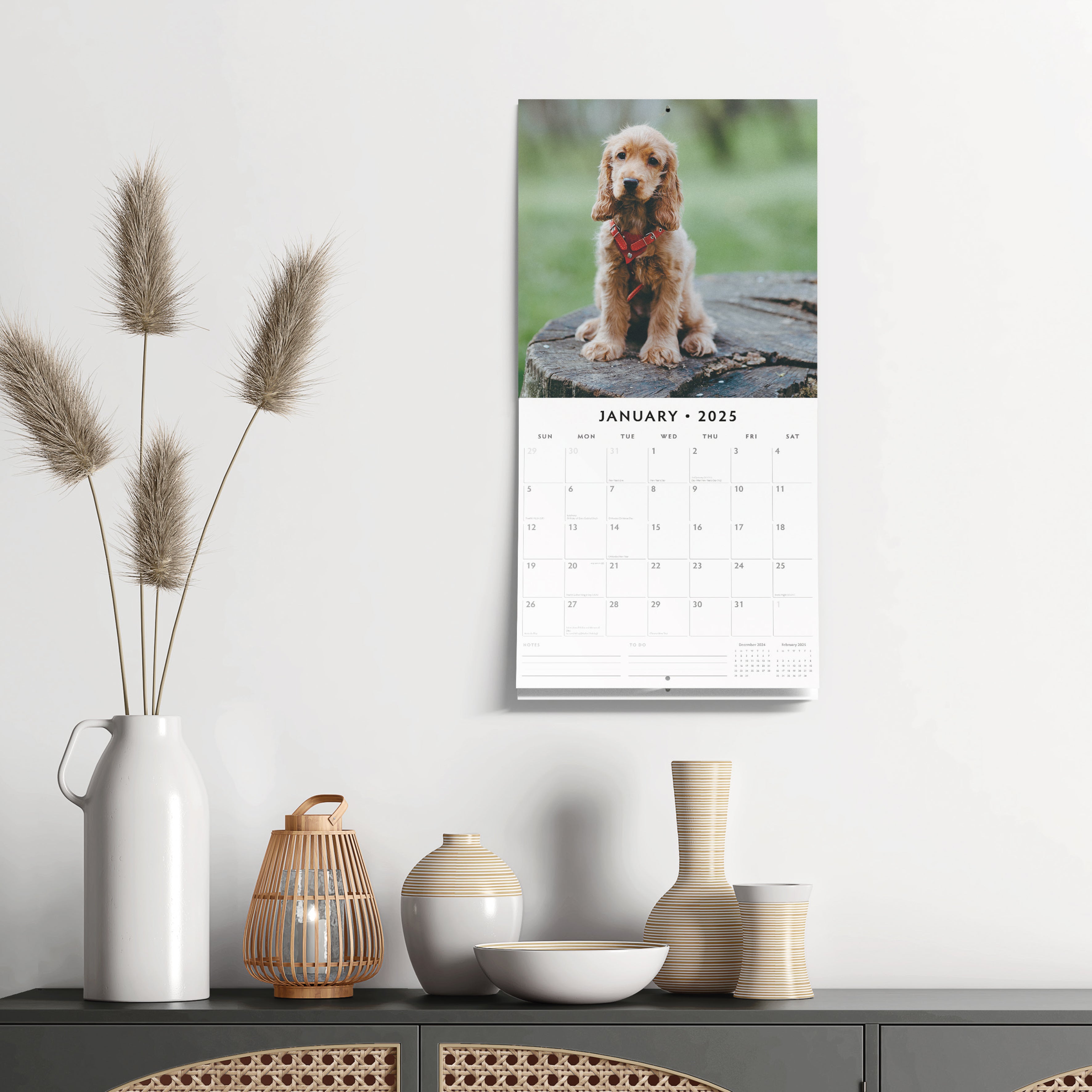 2025 Cocker Spaniels - Square Wall Calendar