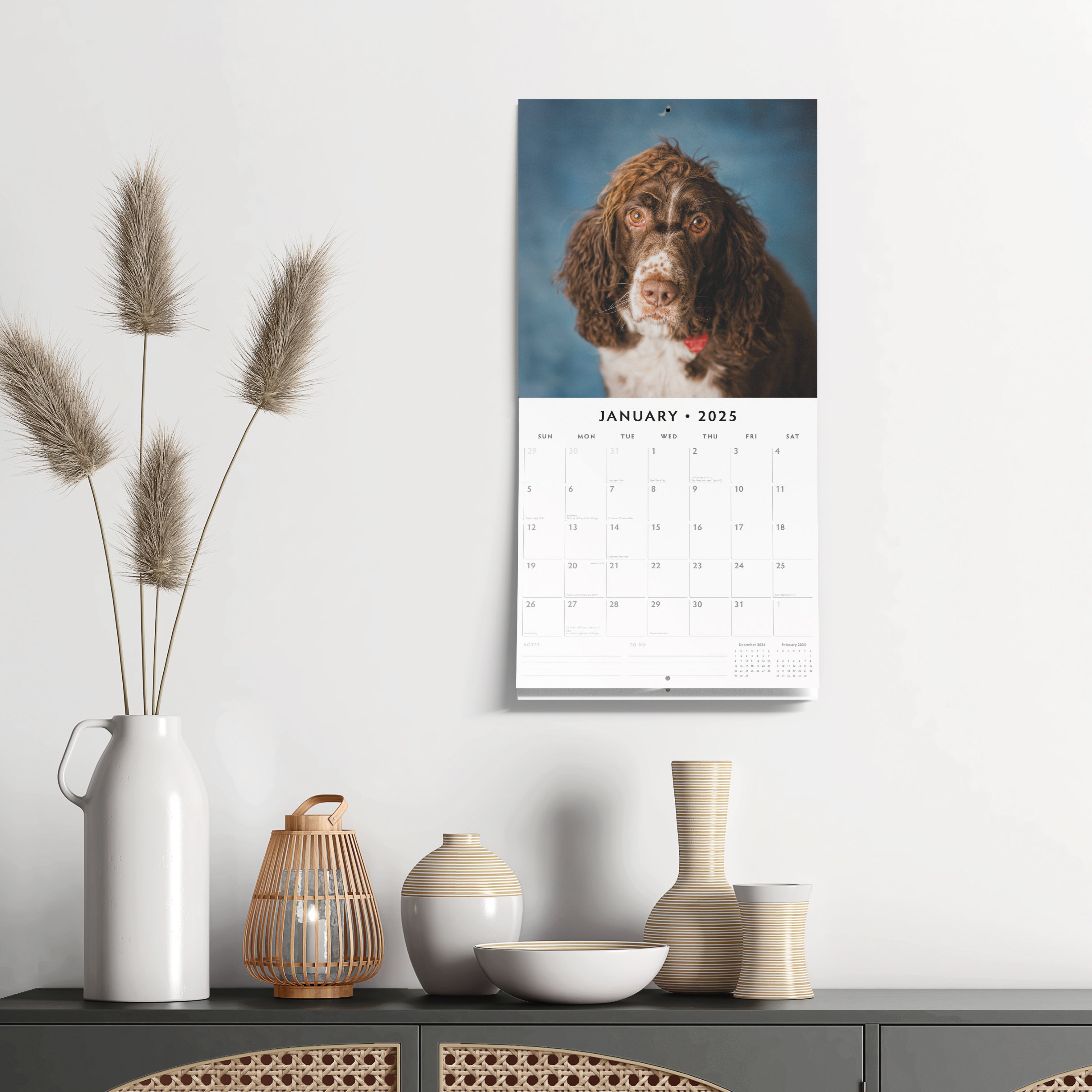 2025 English Springer Spaniels - Square Wall Calendar