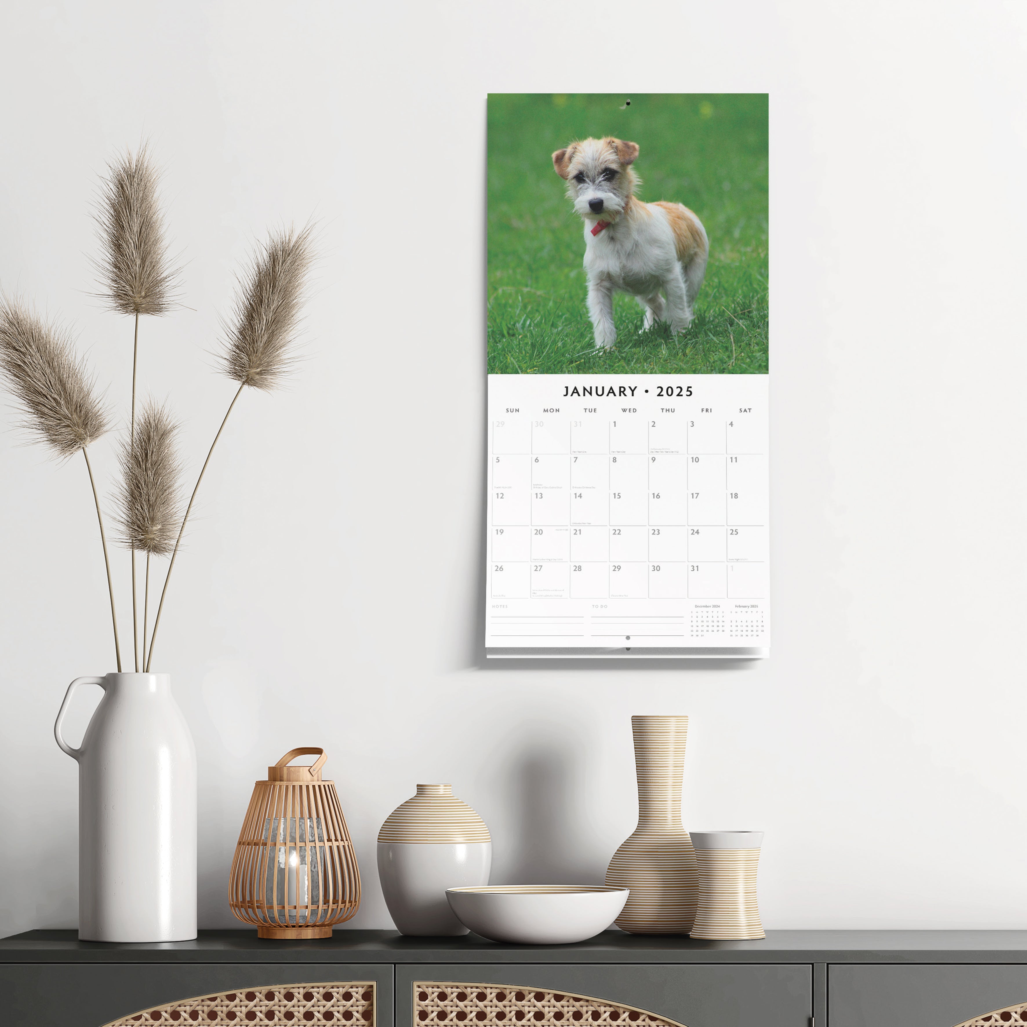 2025 Fox Terriers - Square Wall Calendar