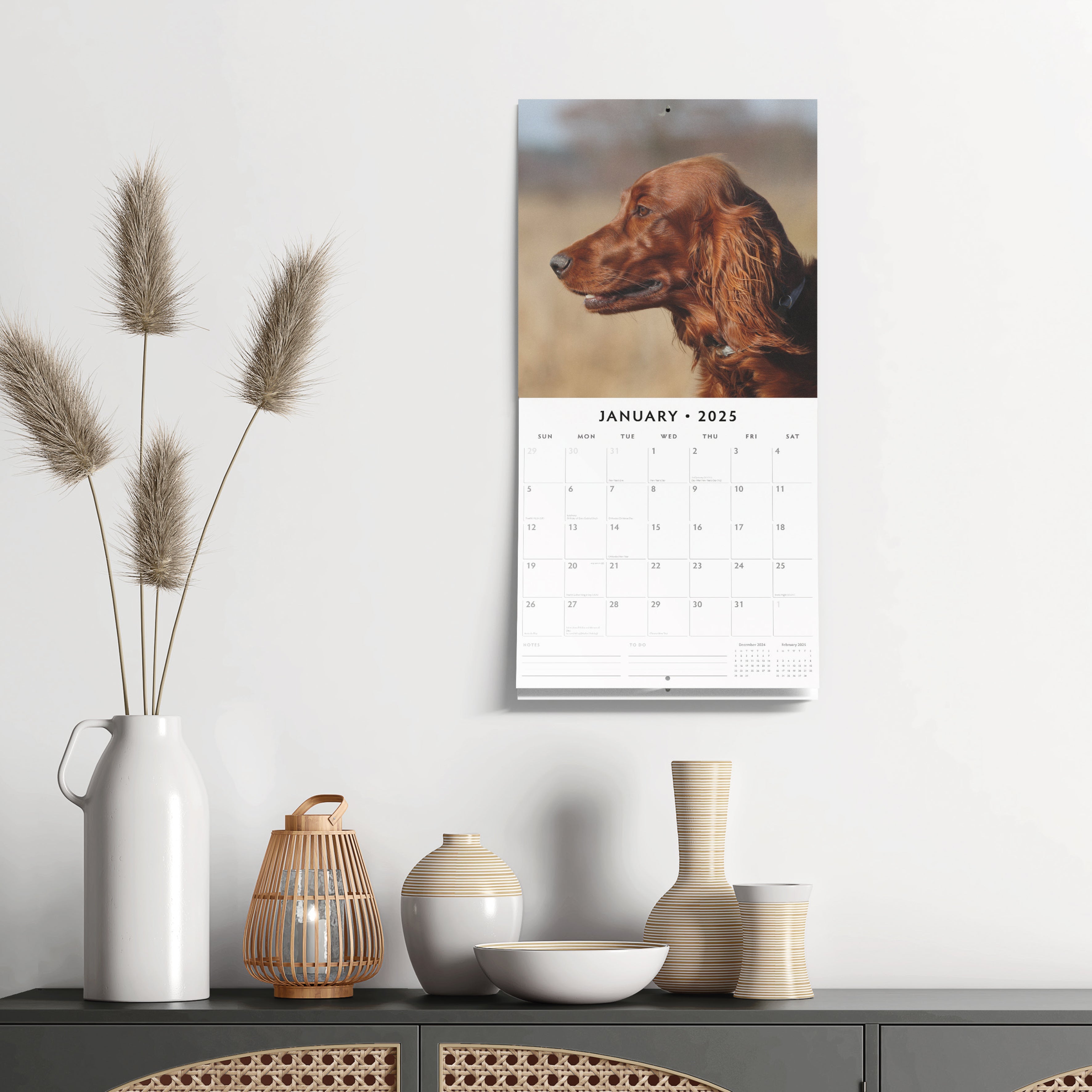 2025 Irish Setters - Square Wall Calendar