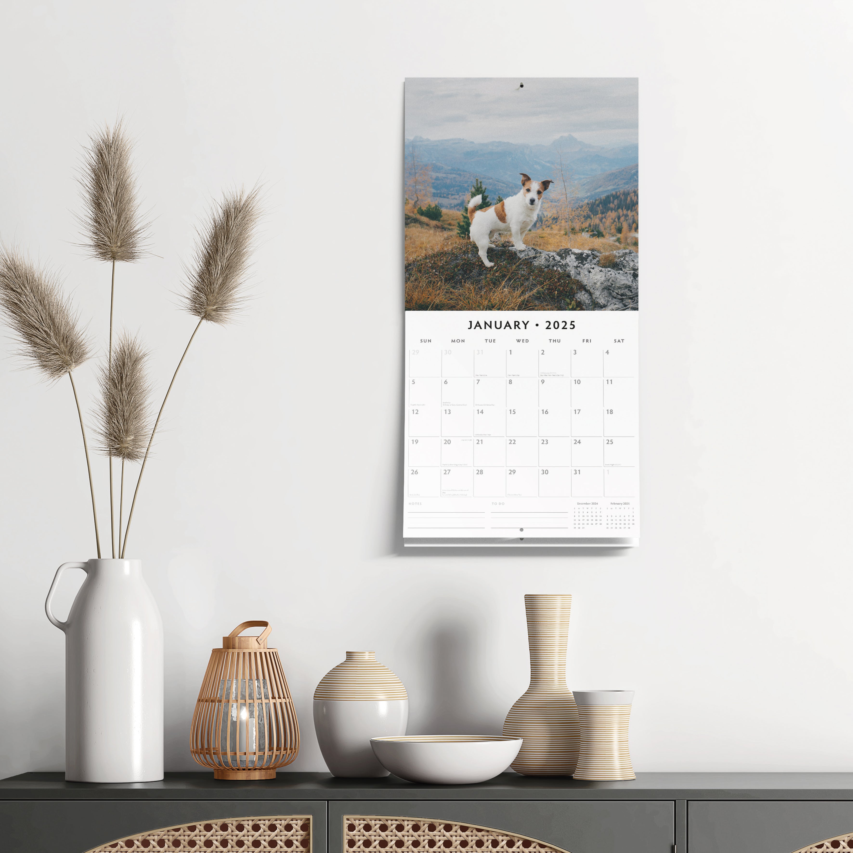 2025 Jack Russells - Square Wall Calendar