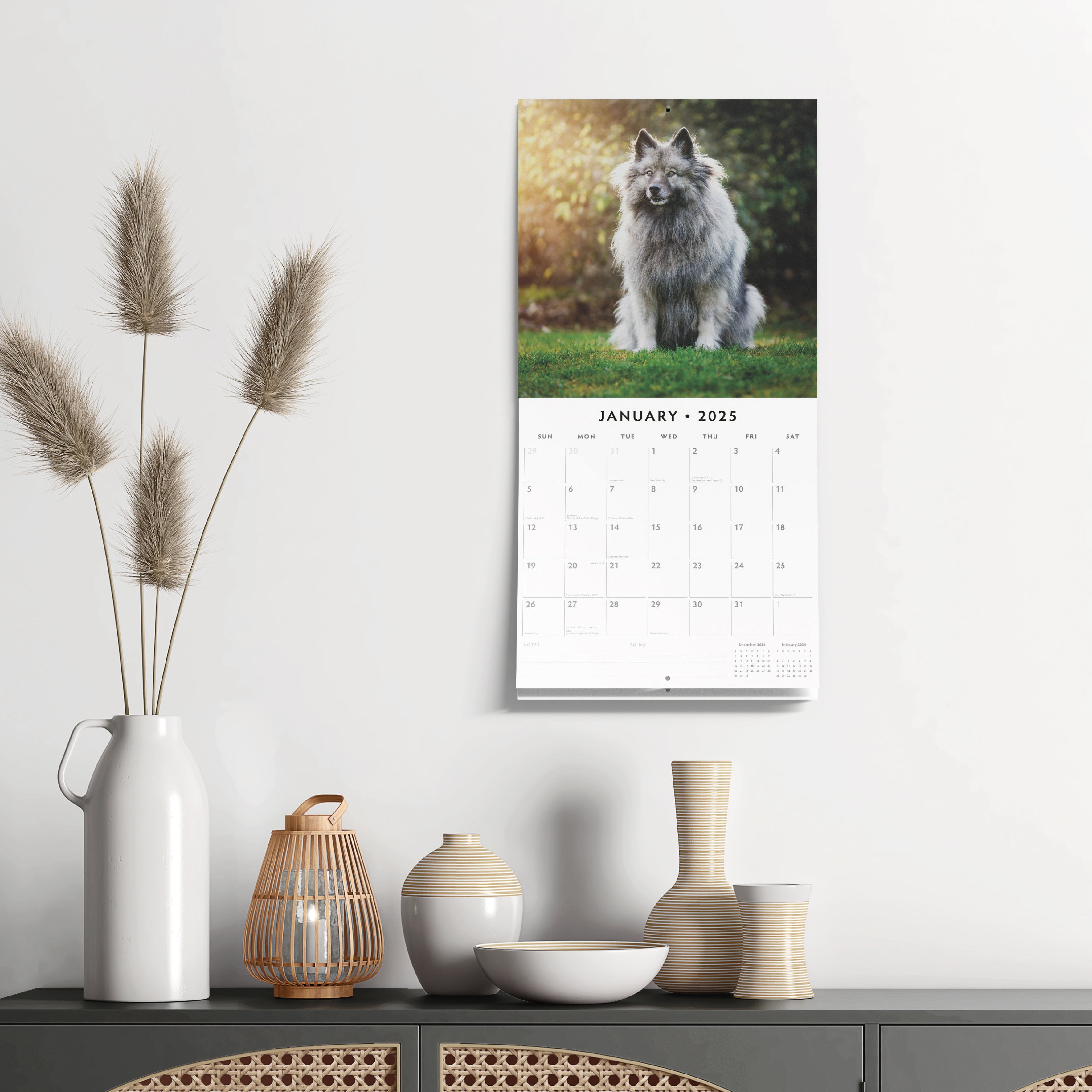 2025 Keeshonds - Square Wall Calendar