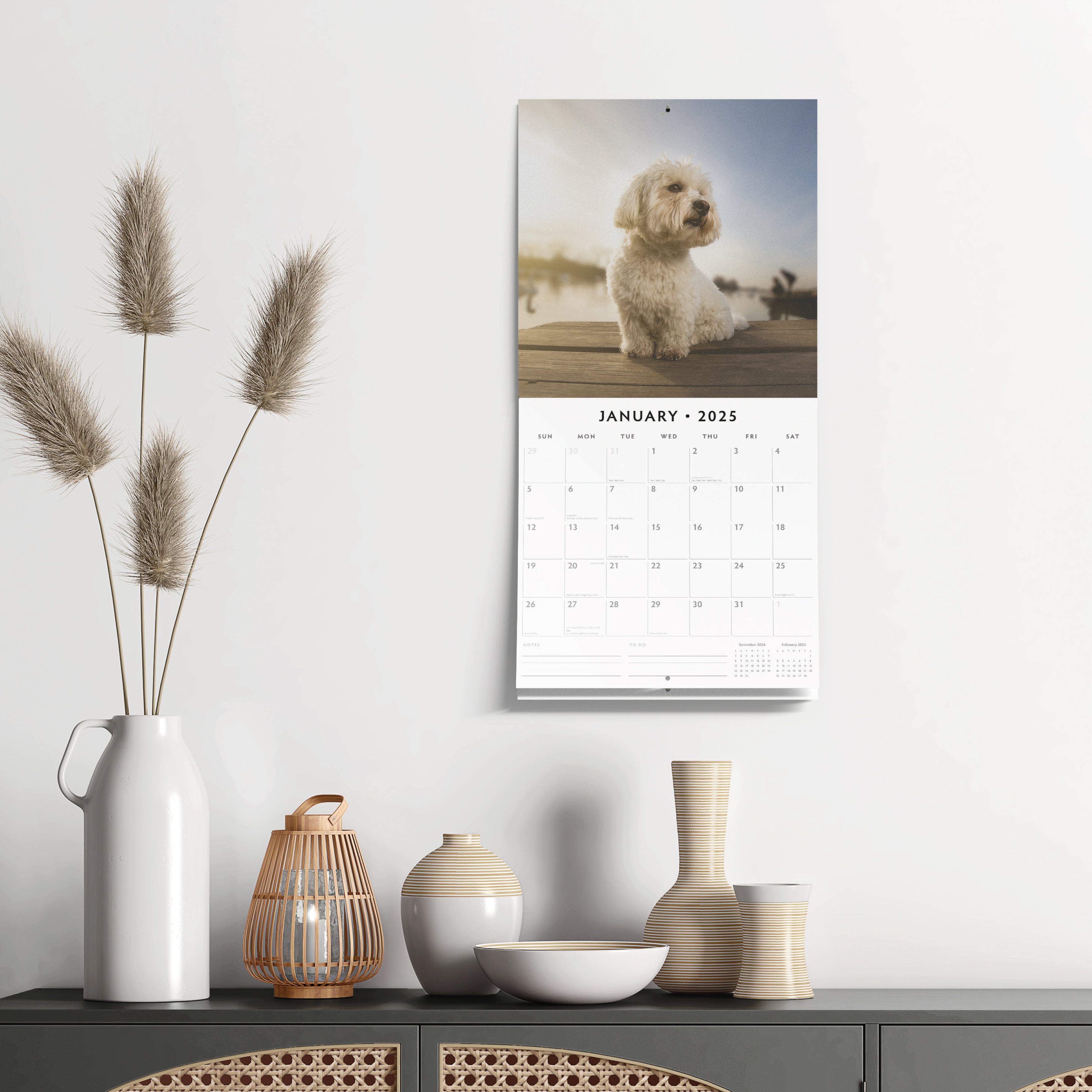 2025 Maltese - Square Wall Calendar