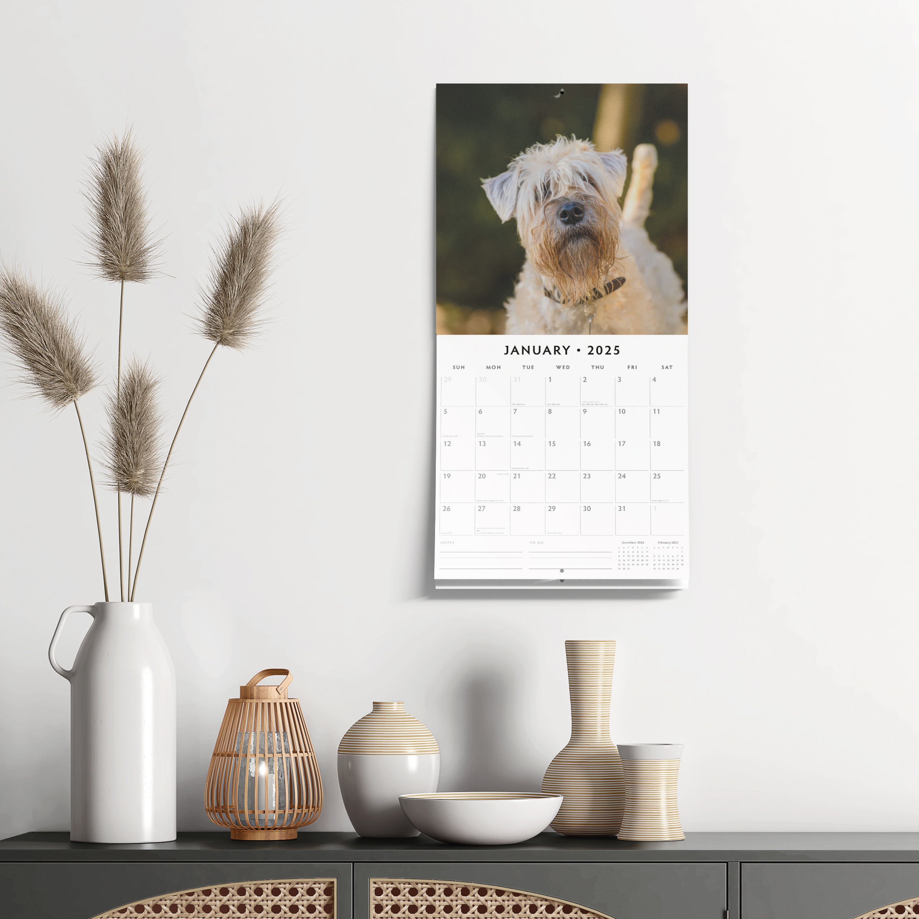 2025 Soft-Coated Wheaten Terriers - Square Wall Calendar