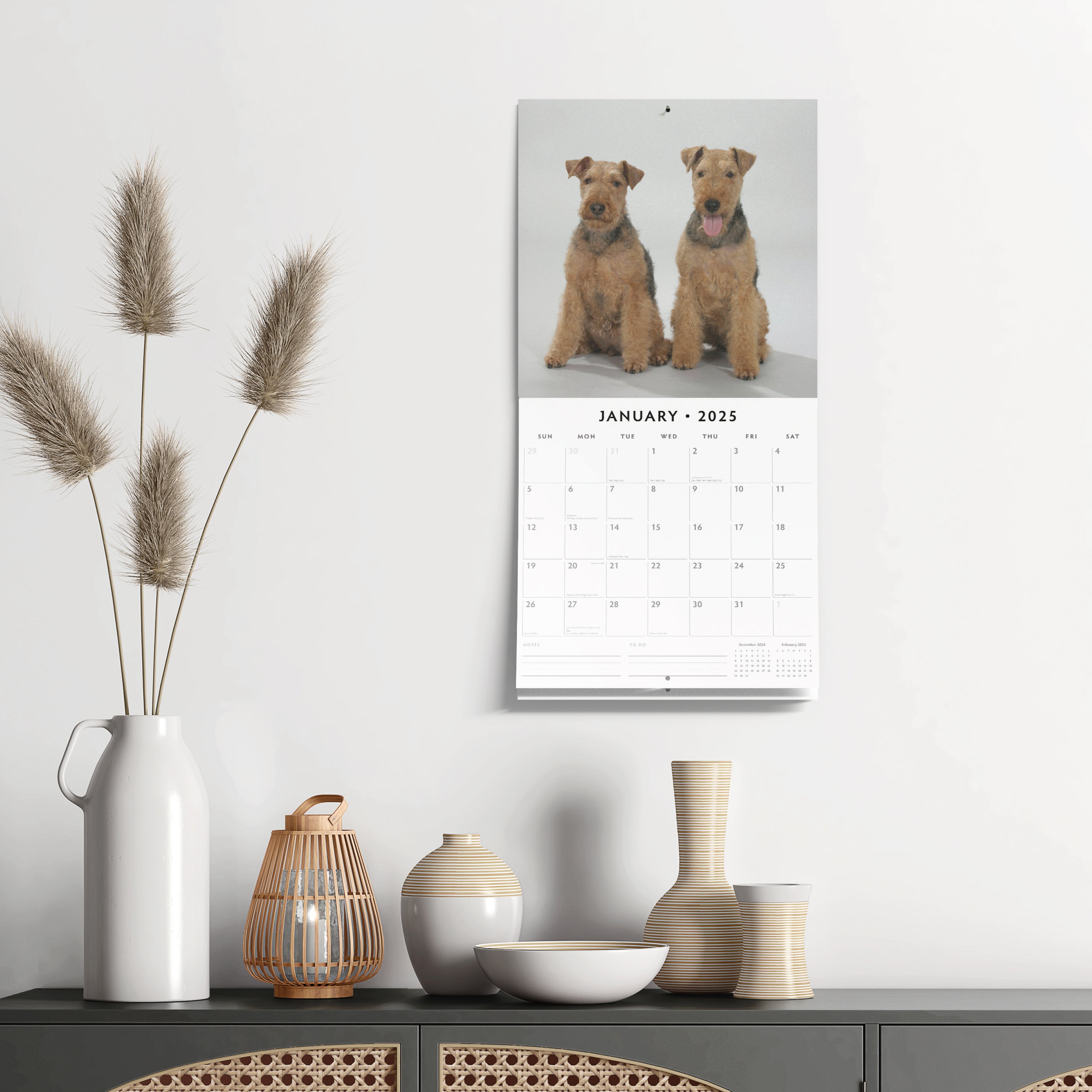 2025 Welsh Terriers - Square Wall Calendar