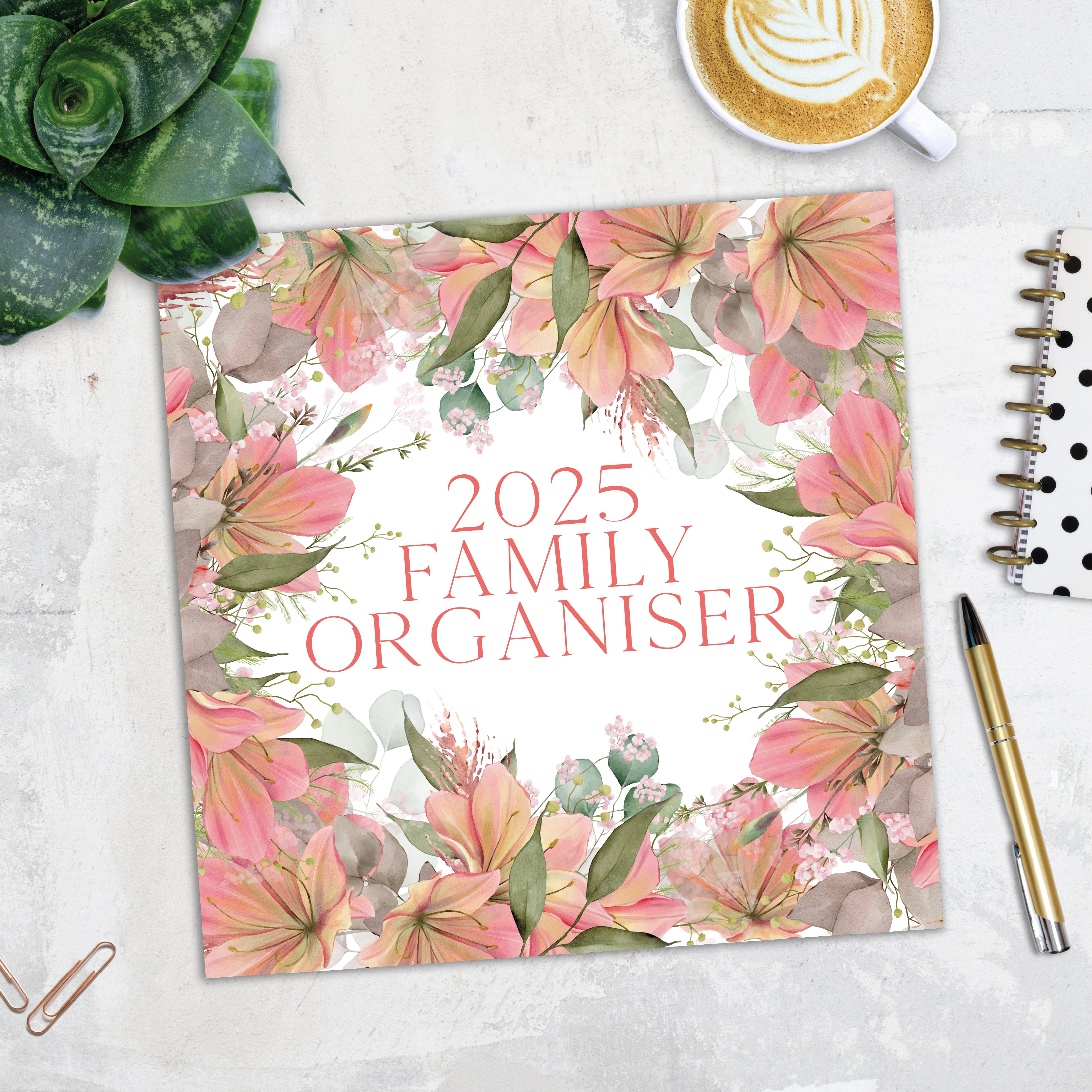 2025 Family Organiser - Square Wall Calendar