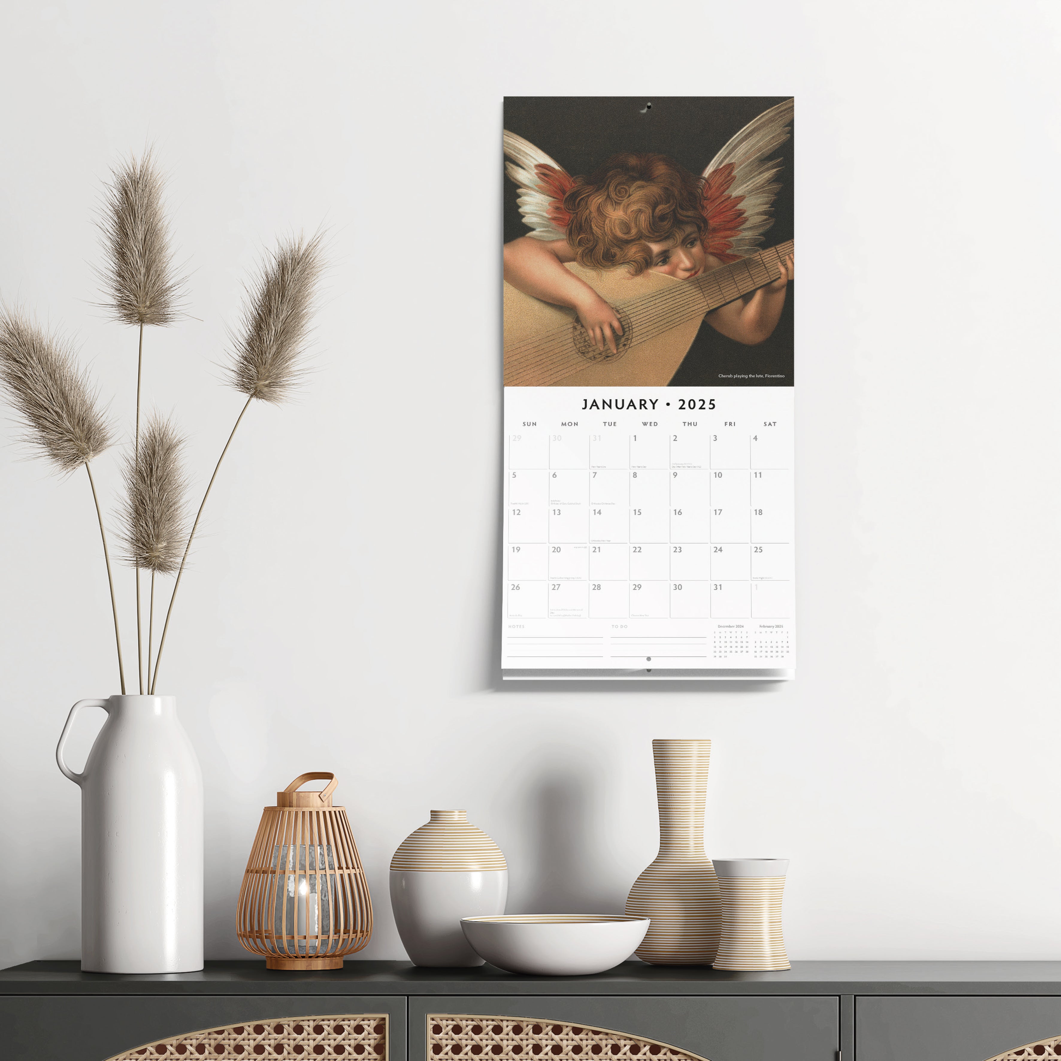 2025 Angels - Square Wall Calendar