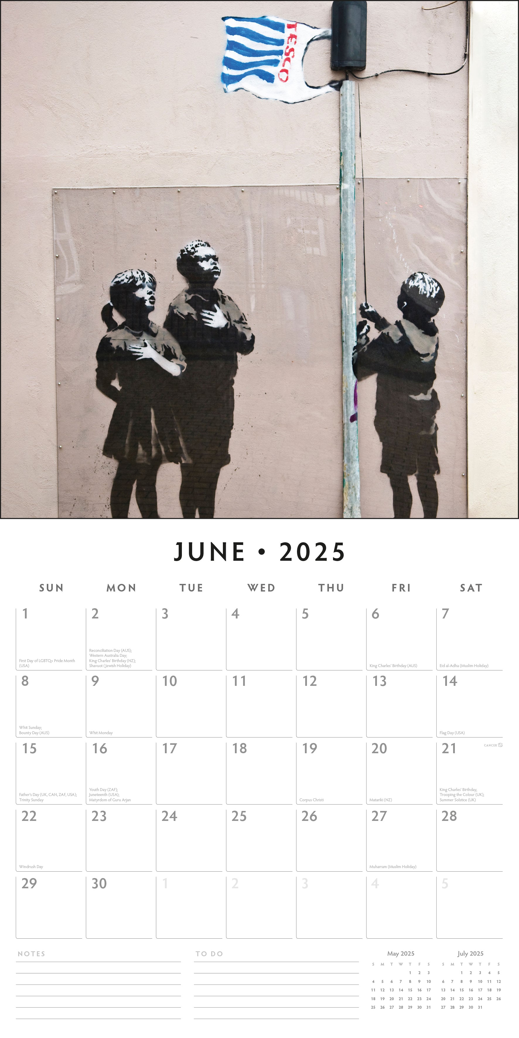 2025 Banksy - Square Wall Calendar